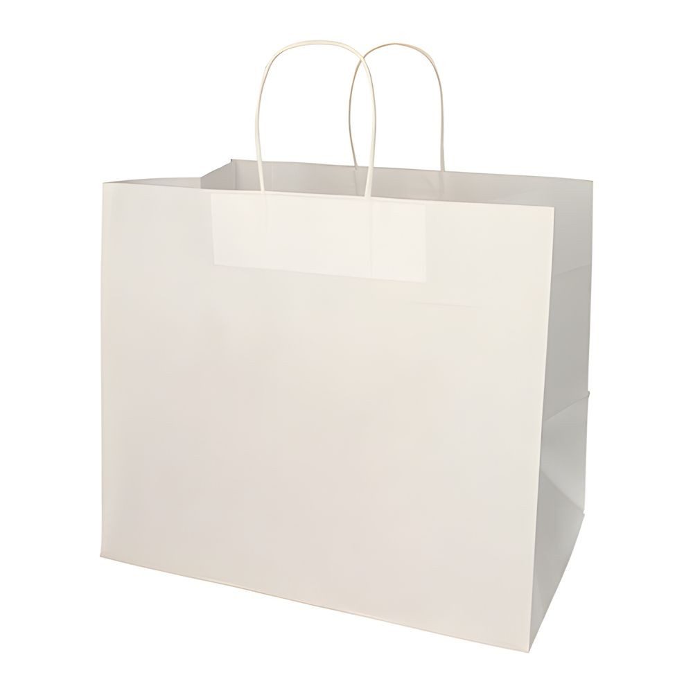 PAPSTAR Tragetasche 300x Tragetaschen Papier 27 x 32 x 21,5cm weiss gedrehter Tragegriff