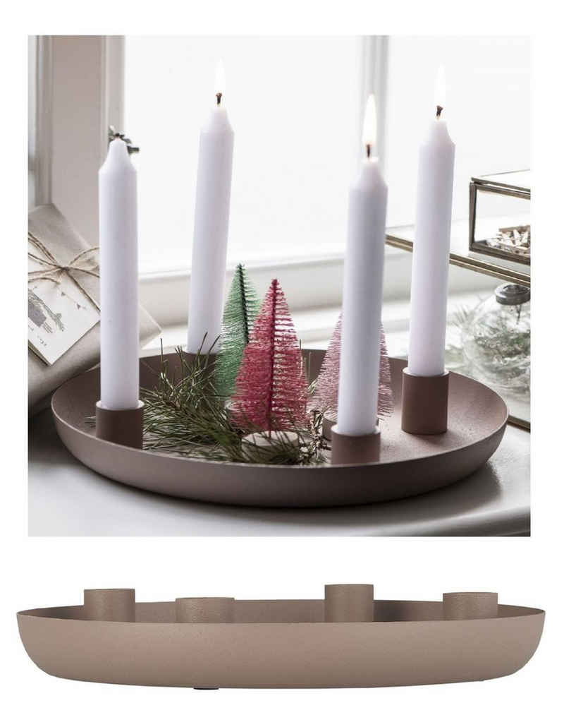 Ib Laursen Kerzenhalter Kerzenständer Kerzenhalter Schale Adventskranz Weihnachten Malve