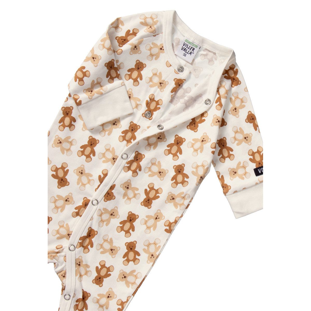 Villervalla Strampler Teddy Unisex Kinder Einteiler, Overall, Babyanzug, Babyoverall, Babyanzug