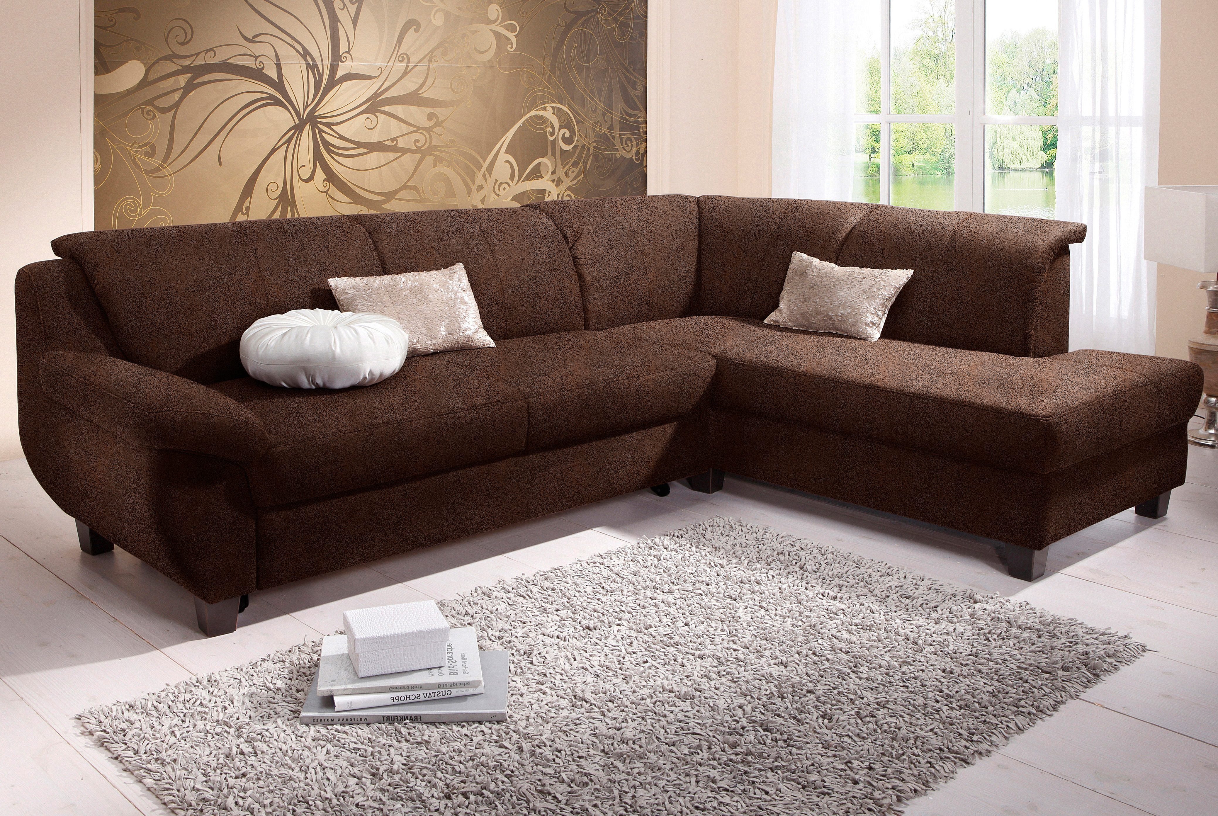 Ecksofa Cord Bettfunktion, affaire auch Yesterday, in Home wahlweise mit