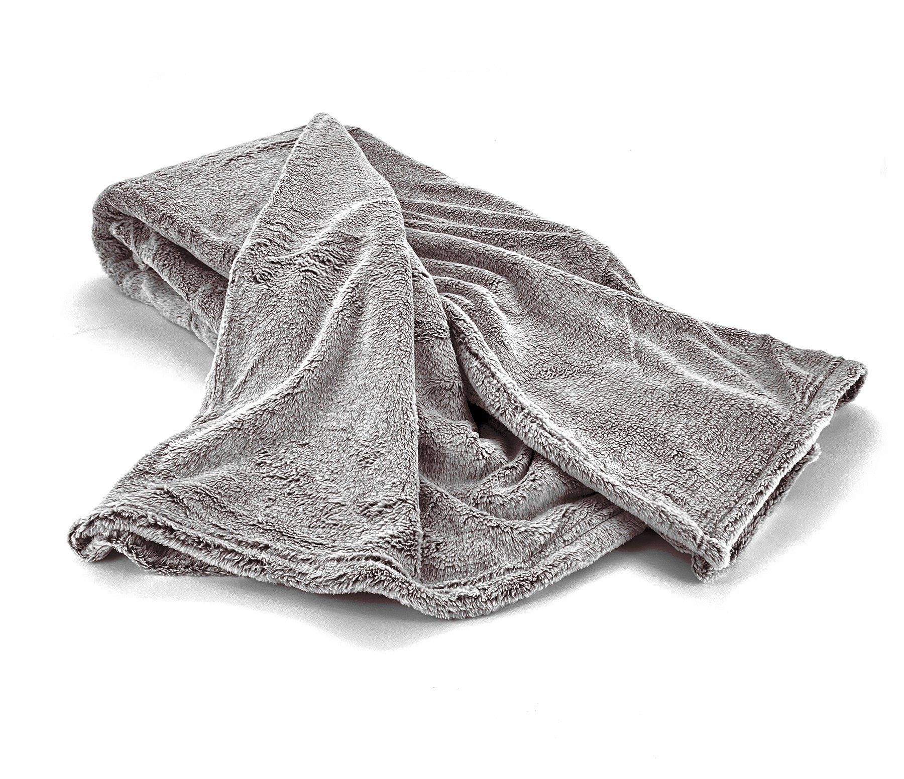 Wohndecke Melange Kuscheldecke Super Soft Flanell günstig online kaufen