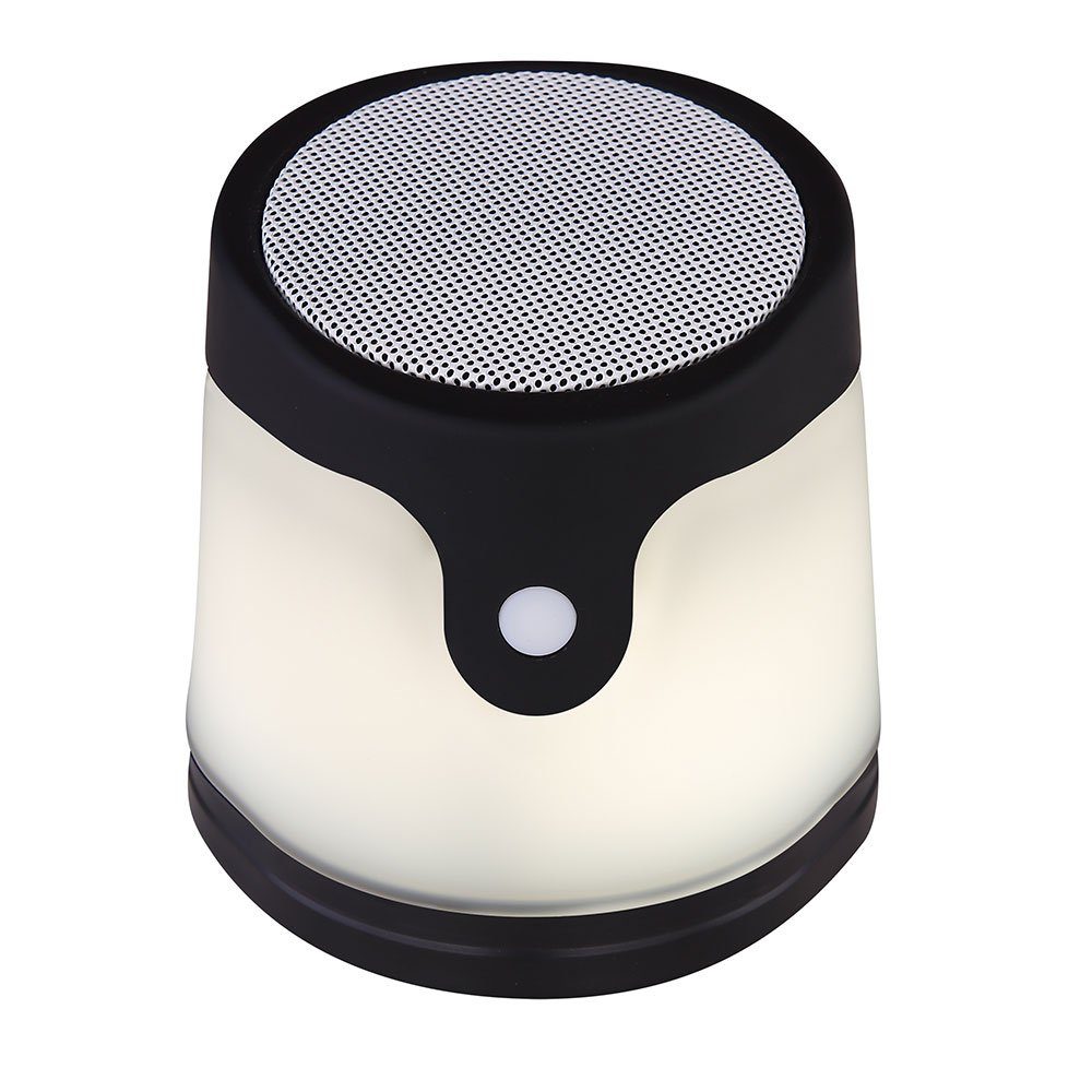 etc-shop LED Tischleuchte, Tischlampe Warmweiß, verbaut, Bluetooth mit RGB Lautsprecher LED-Leuchtmittel Tischleuchte fest
