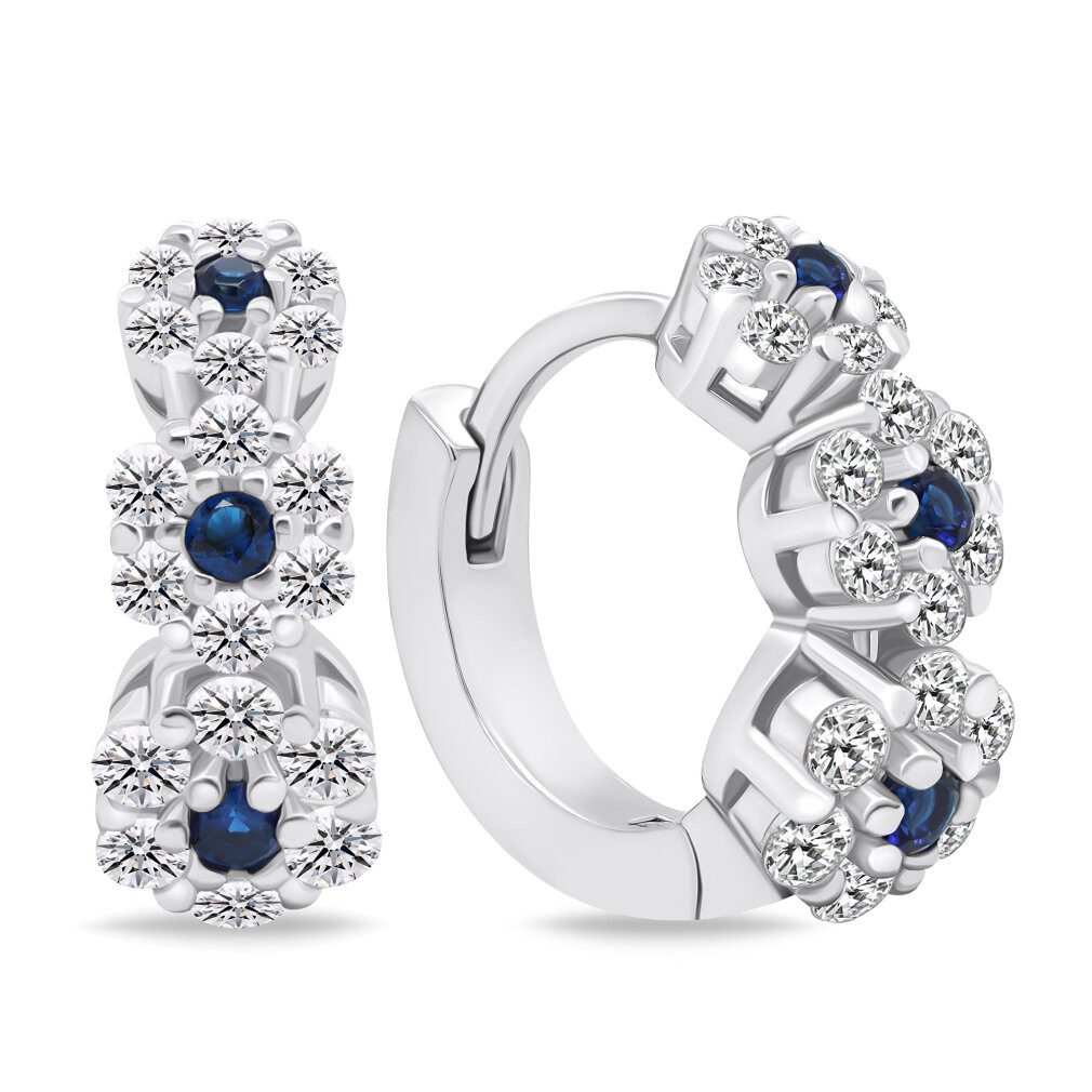 Brilio Silver Fingerring Delicate silver rings with zircons EA663W