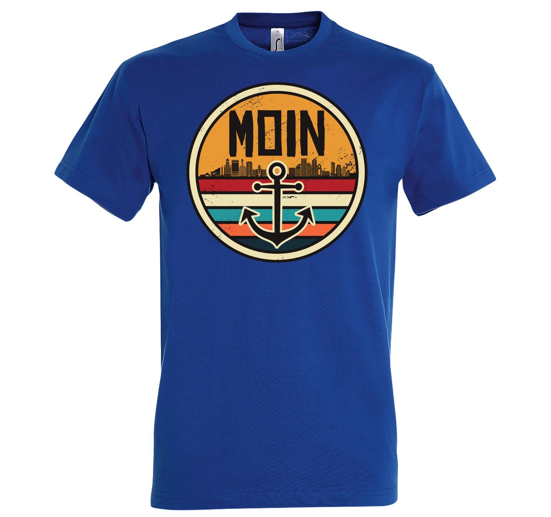 Youth Designz Print-Shirt Moin Spruch Herren T-Shirt mit modischem Anker Logo Print und Spruch Royalblau