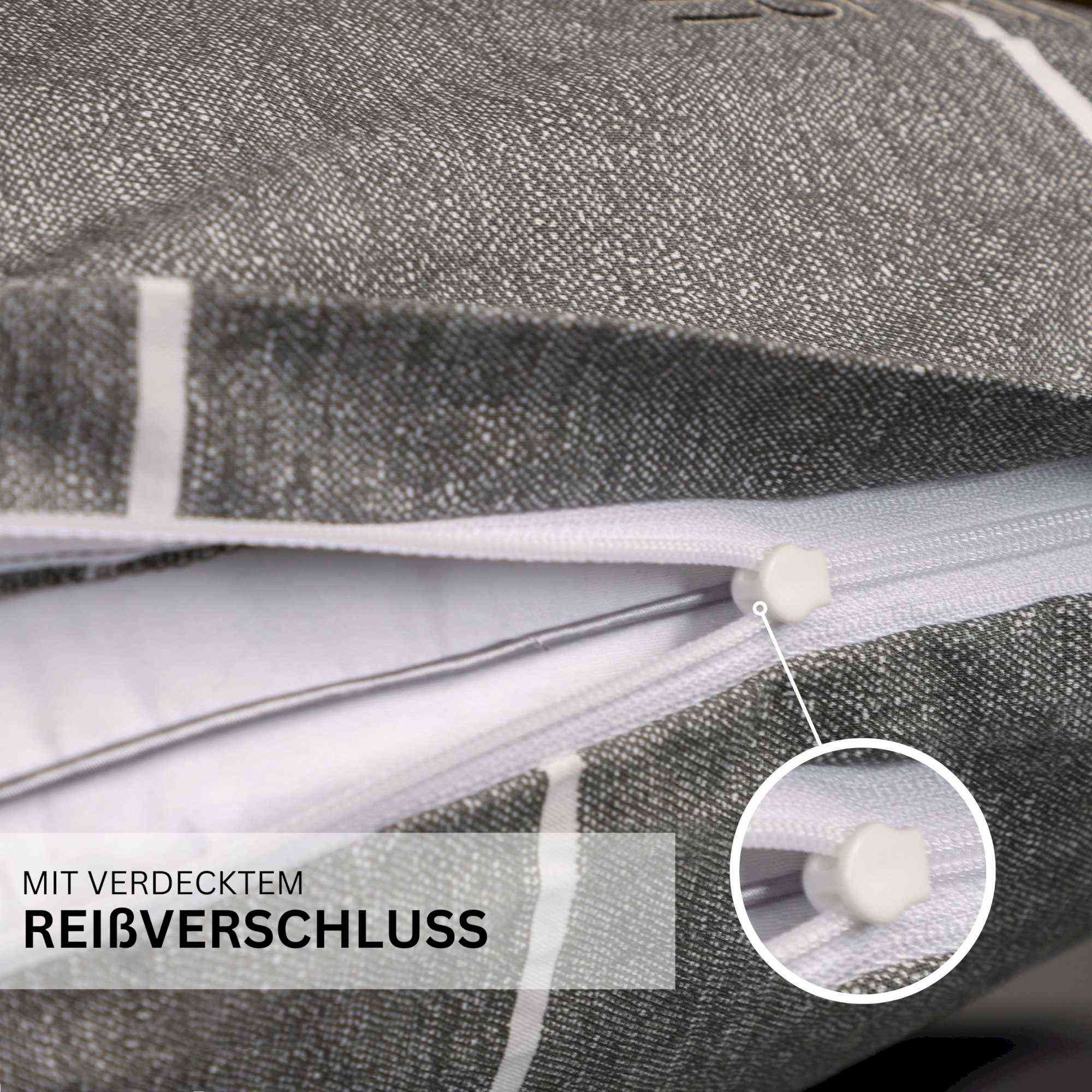 Esprit Bettwäsche HARPLINES Renforcé Kissenbezüge und Bettwäsche, Baumwolle, 1 teilig, 135 x 200 cm in Anthrazit