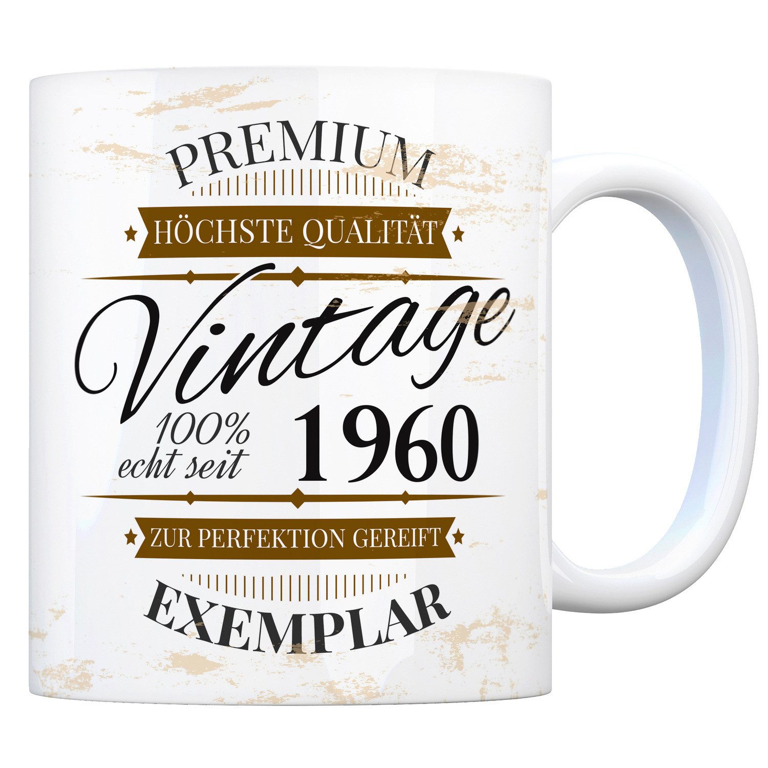 Tasse Vintage Tasse 100% echt seit 1960 Kaffeebecher [ber_jahrgeb].