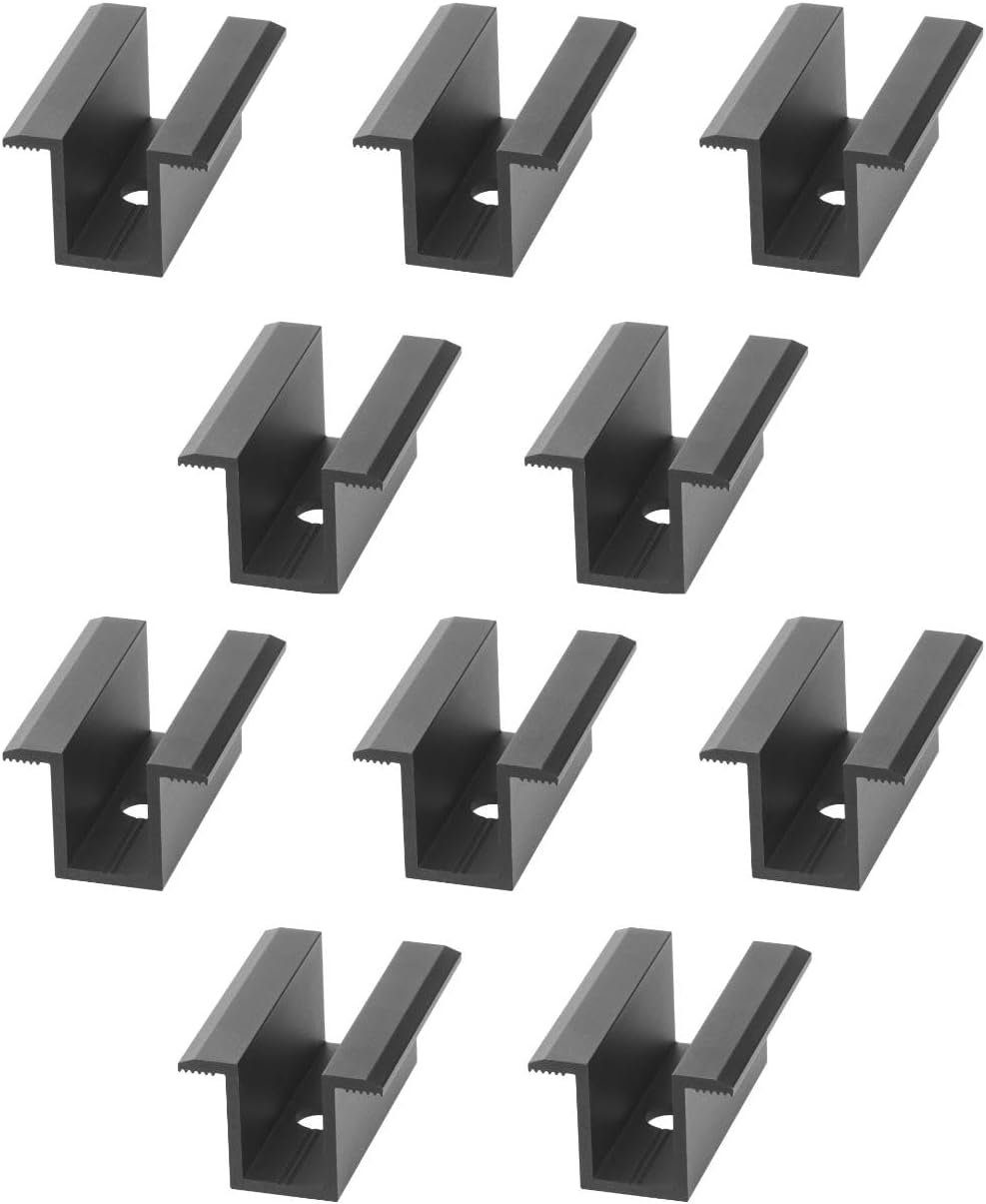 avoltik Wechselrichter Mittelklemme Alu Photovoltaik Solarmodul Solar Panel bis 40 mm Modul, (Mittelklemmen zur Auswahl, 10 St., Mittelklemmen zur Auswahl), Erhältlich in 2 Farben: schwarz oder silber