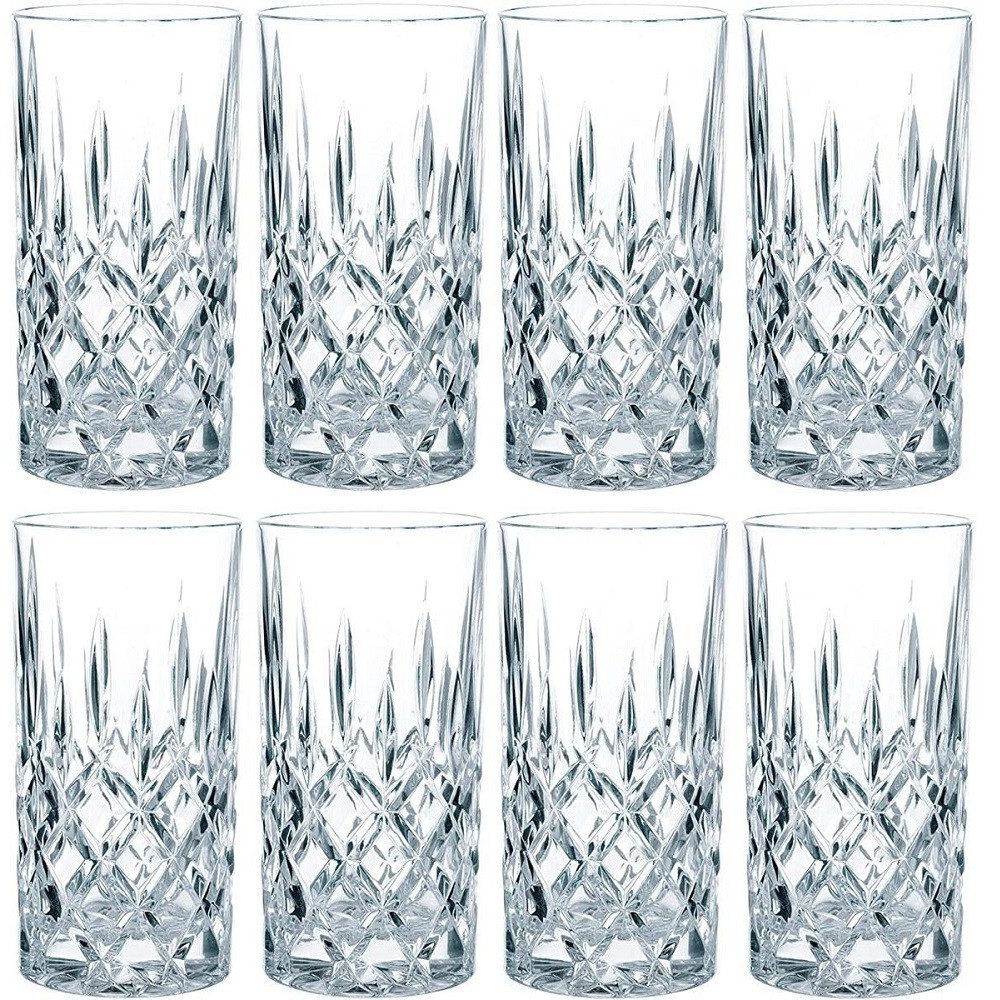 Nachtmann Longdrinkglas Nachtmann Noblesse Longdrinkglas 8er Set, Kristallglas