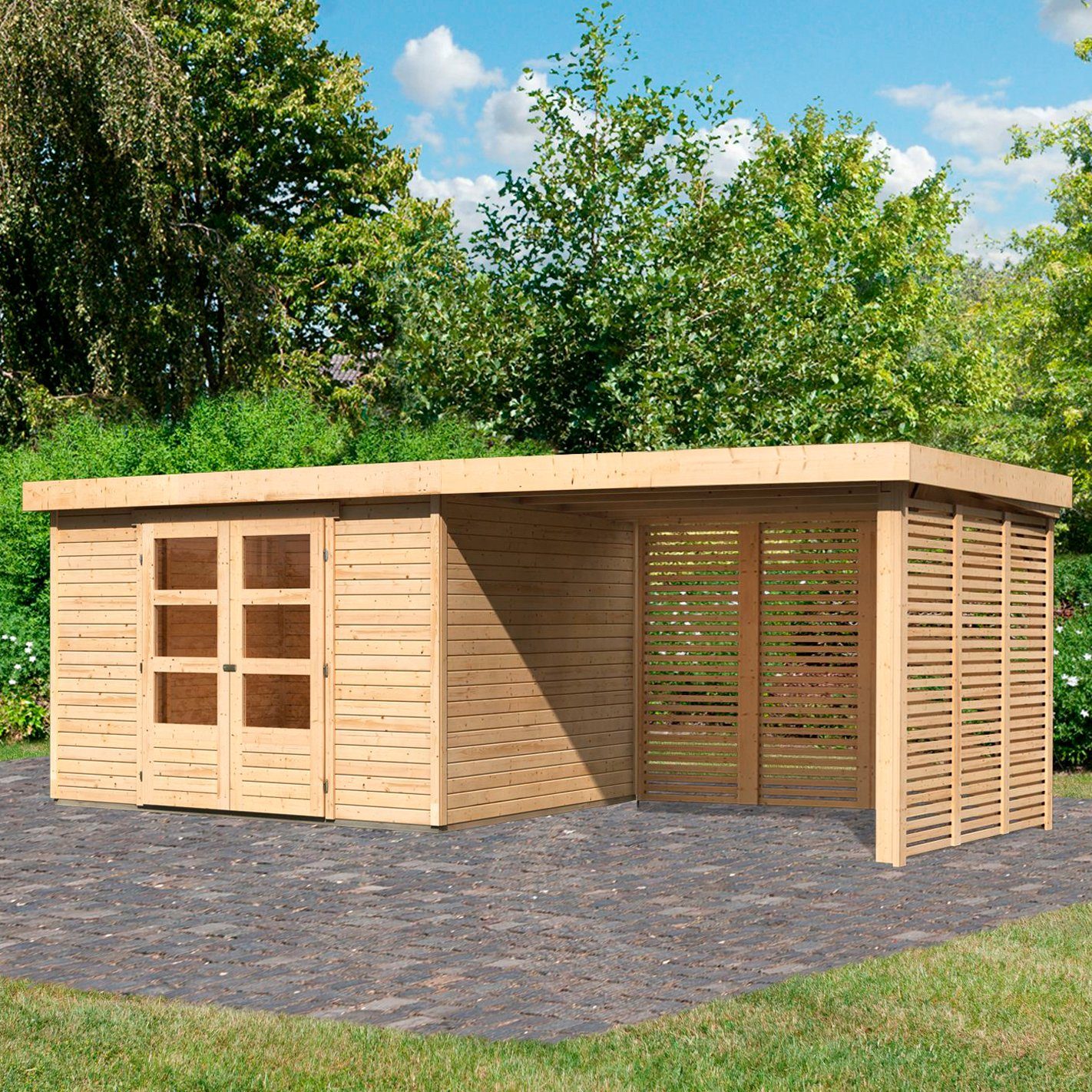 Karibu Gartenhaus »Arnis 5«, BxT: 592x262 cm, Set | OTTO
