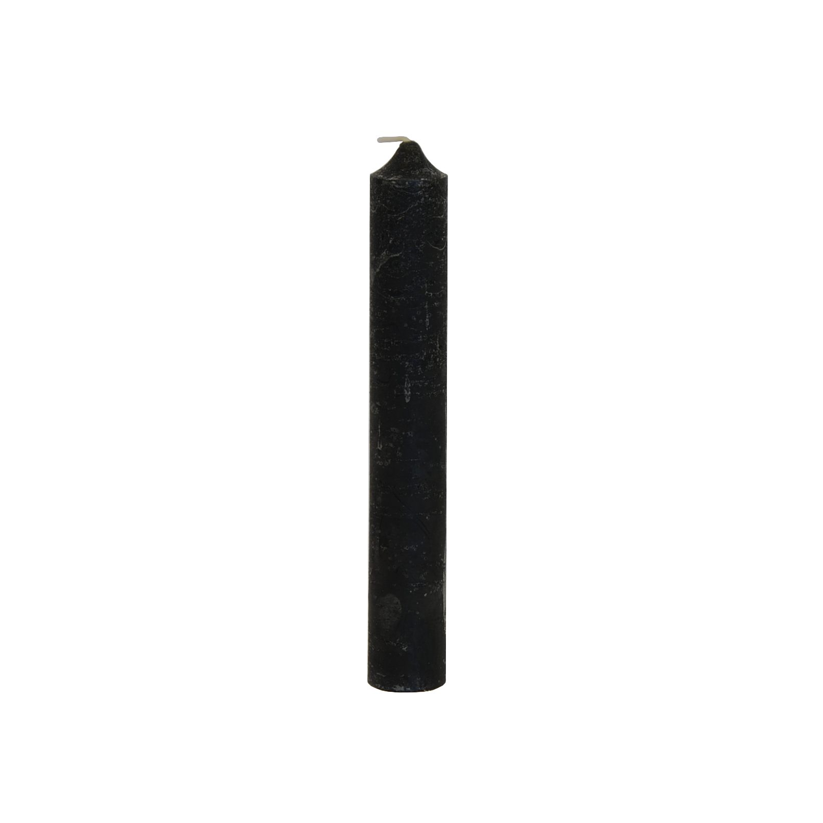 B&S Spitzkerze Rustikale Stabkerze durchgefärbt black Ø 3,7 x 25 cm