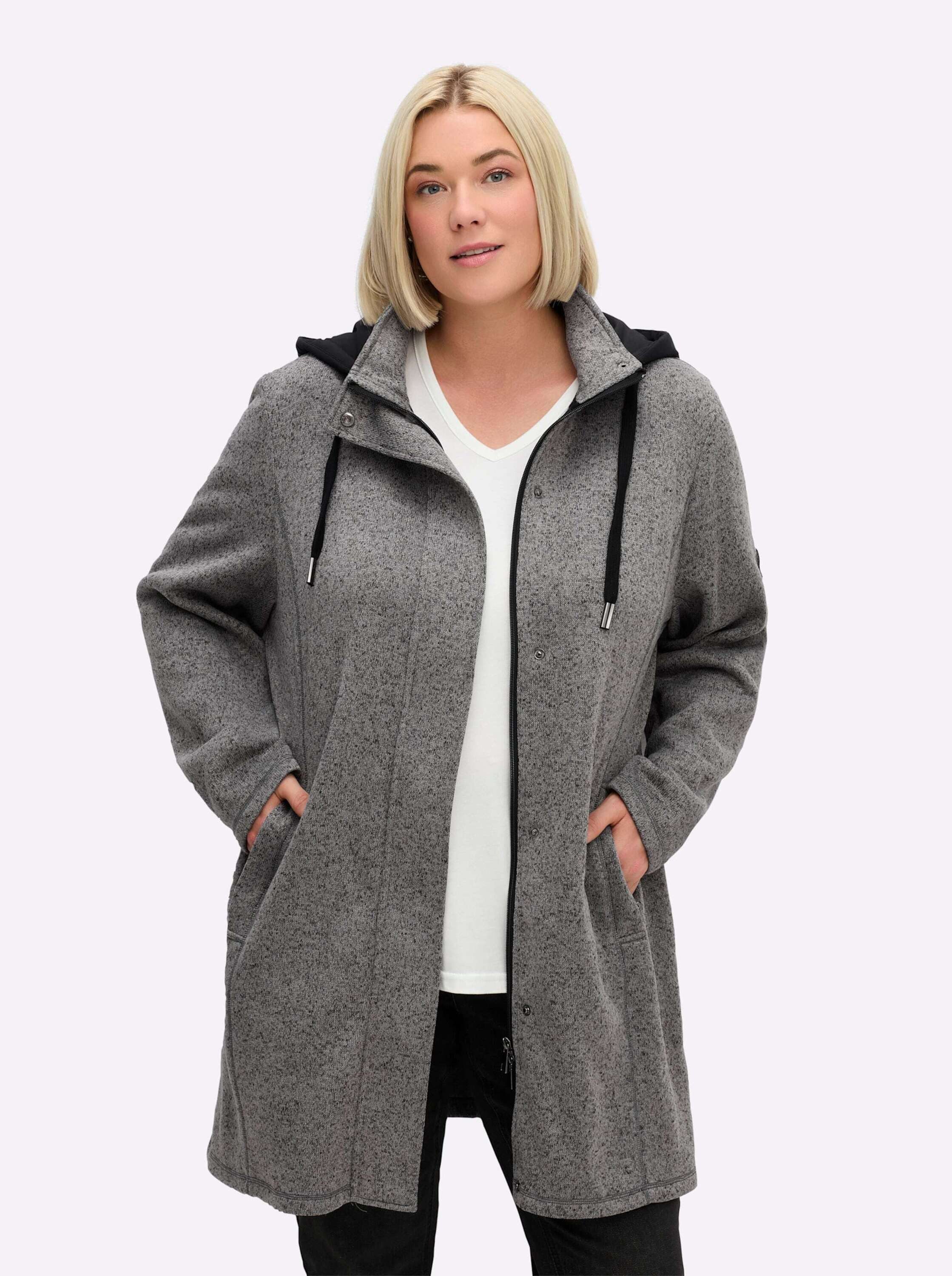 Allwetterjacke Strick-Fleecejacke Langarm