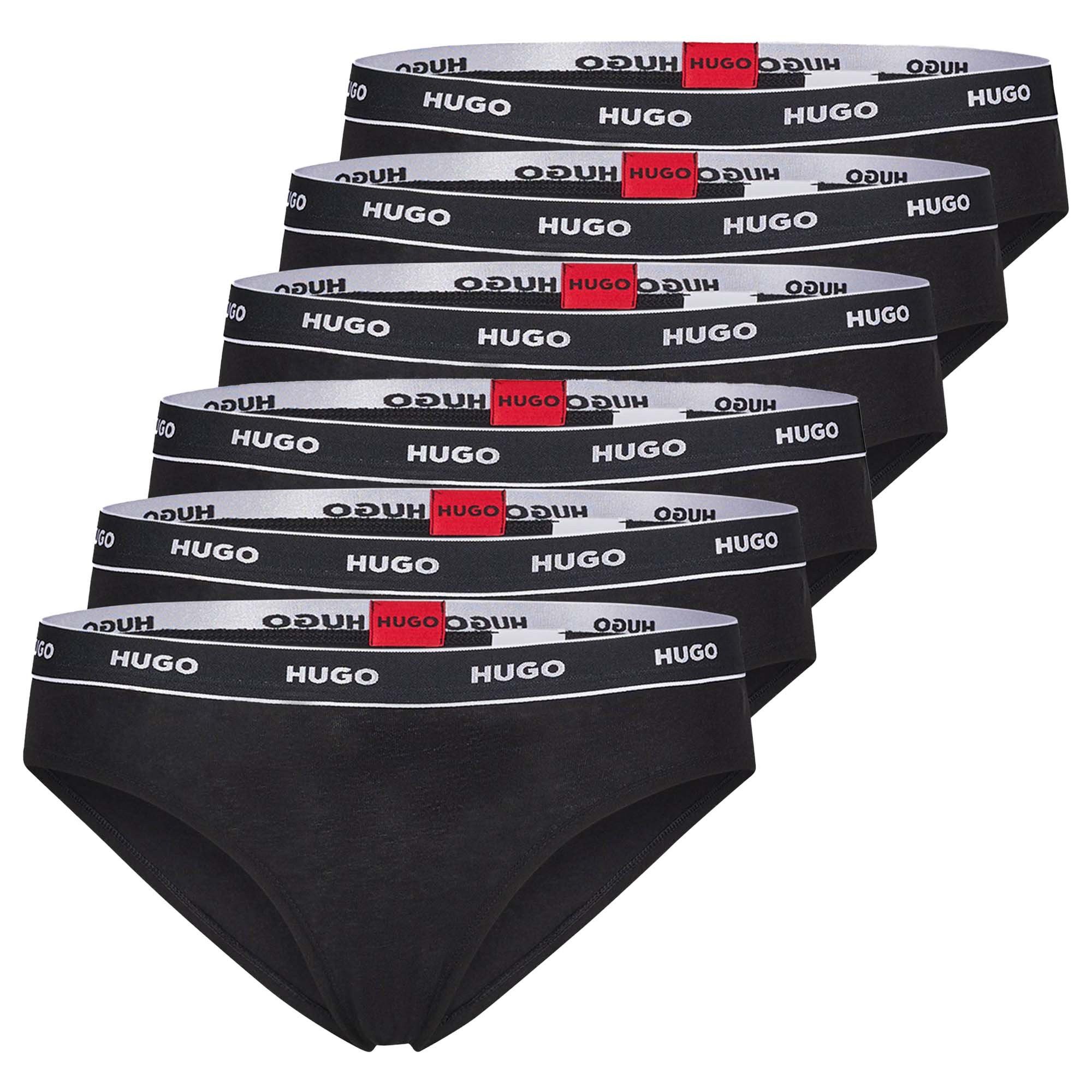 Slip Damen Slip 6er Pack Baumwollmischung Brief Stripe