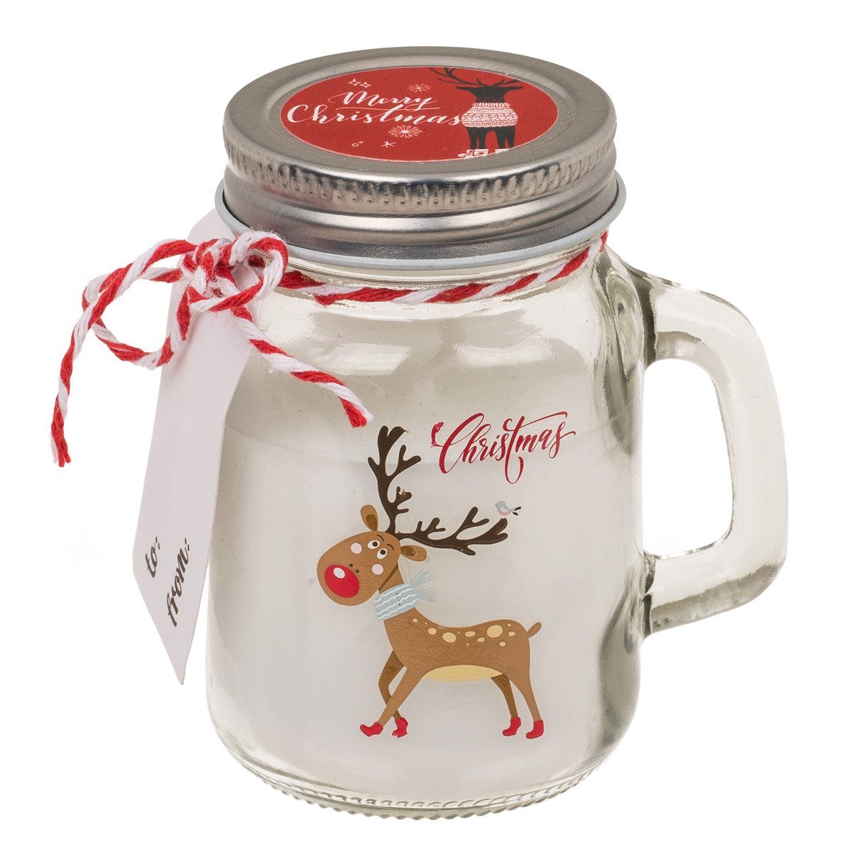 Out of the Blue Windlicht Weihnachtskerze im Glas, Rentier, Windlicht Kerze günstig online kaufen