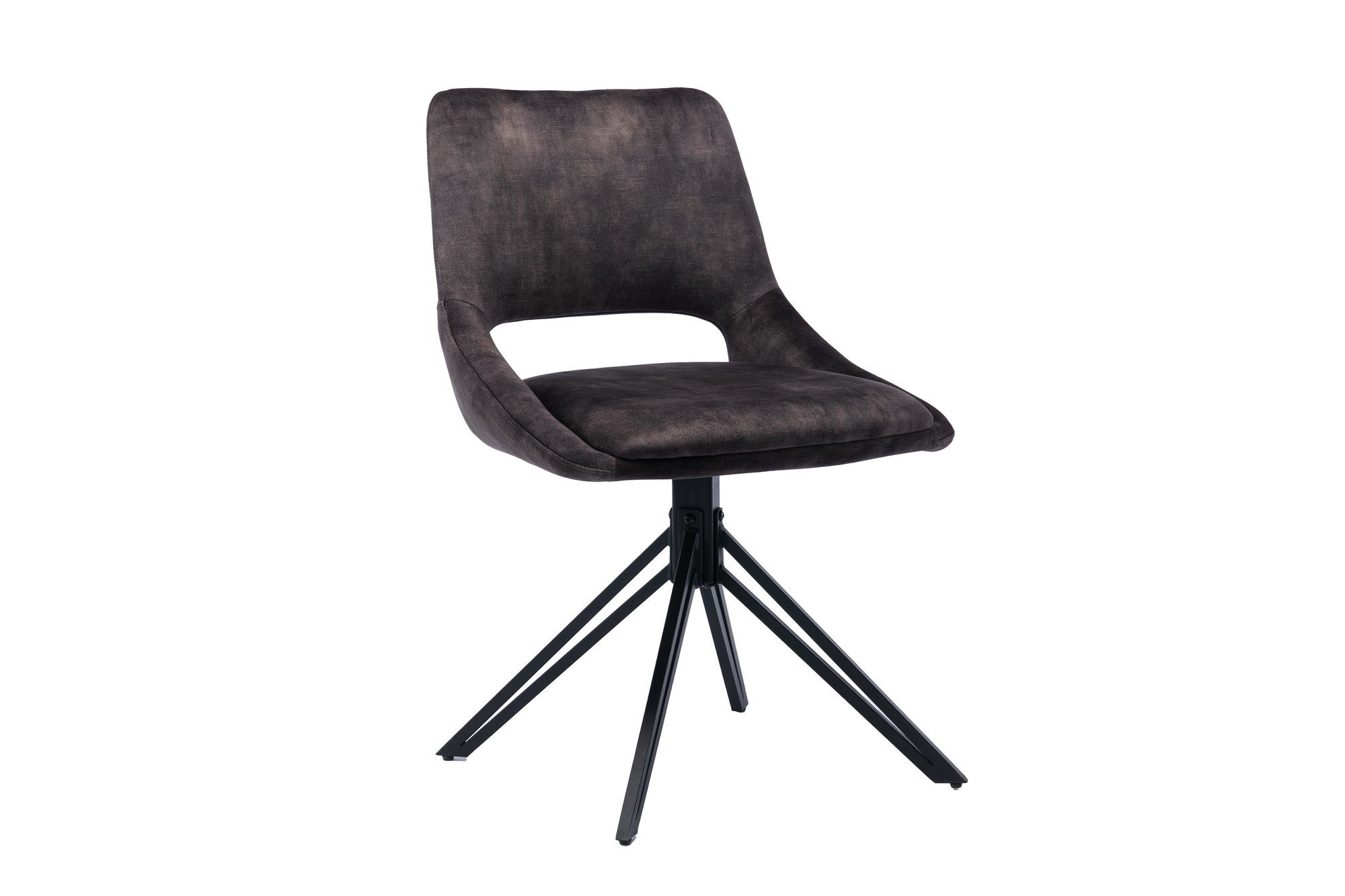 möbelando Stuhl ESMA (2er-Set), aus Samt in schwarz. Abmessungen (BxHxT) 53,5x82x60 cm