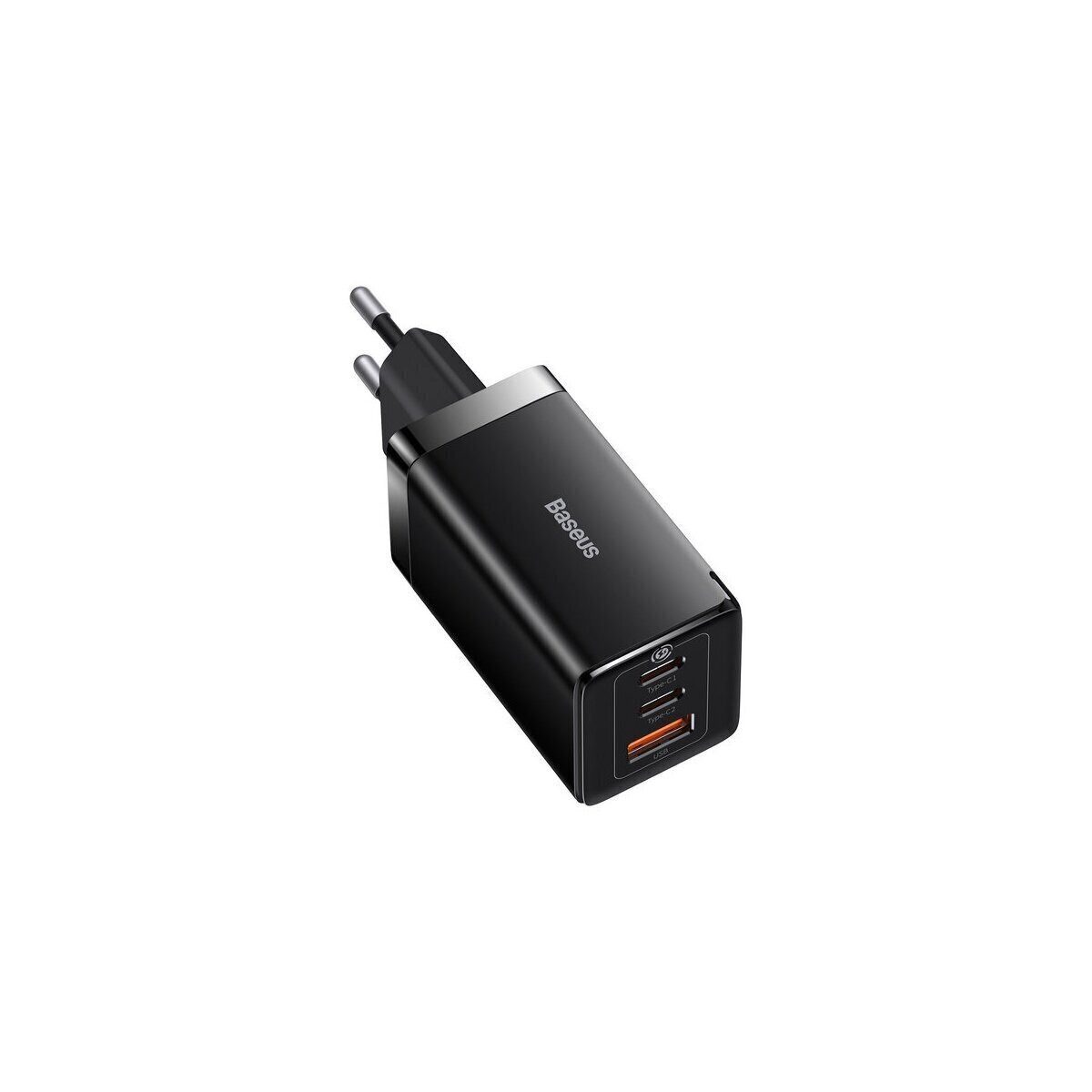 Baseus Baseus Schnell Wandladegerät 2xUSB-C + USB, 65W (schwarz) Smartphone-Kabel