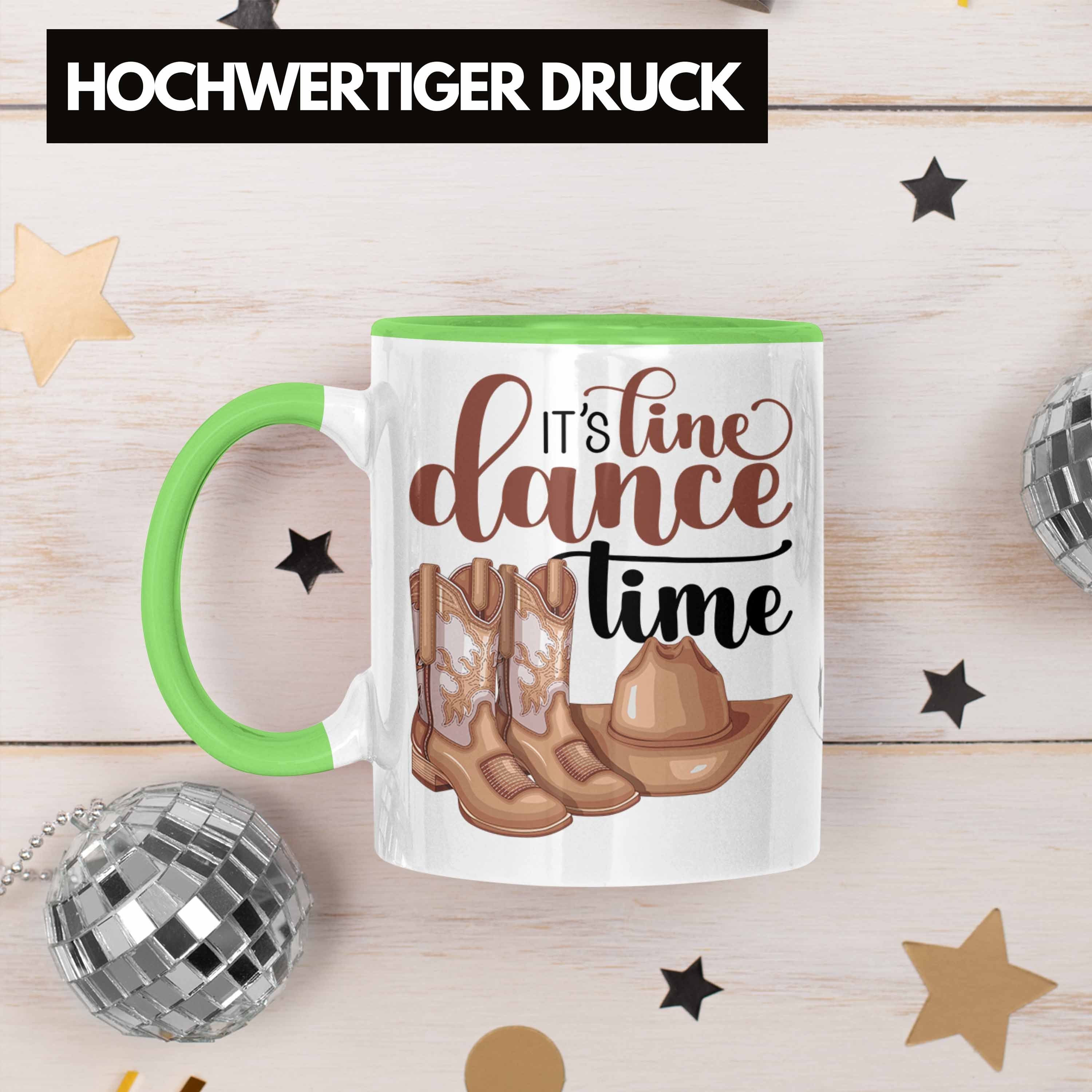 Frauen Grün Tasse Linedancerin It's Geschenk Linceda Linedance Geschenkidee Trendation Tasse