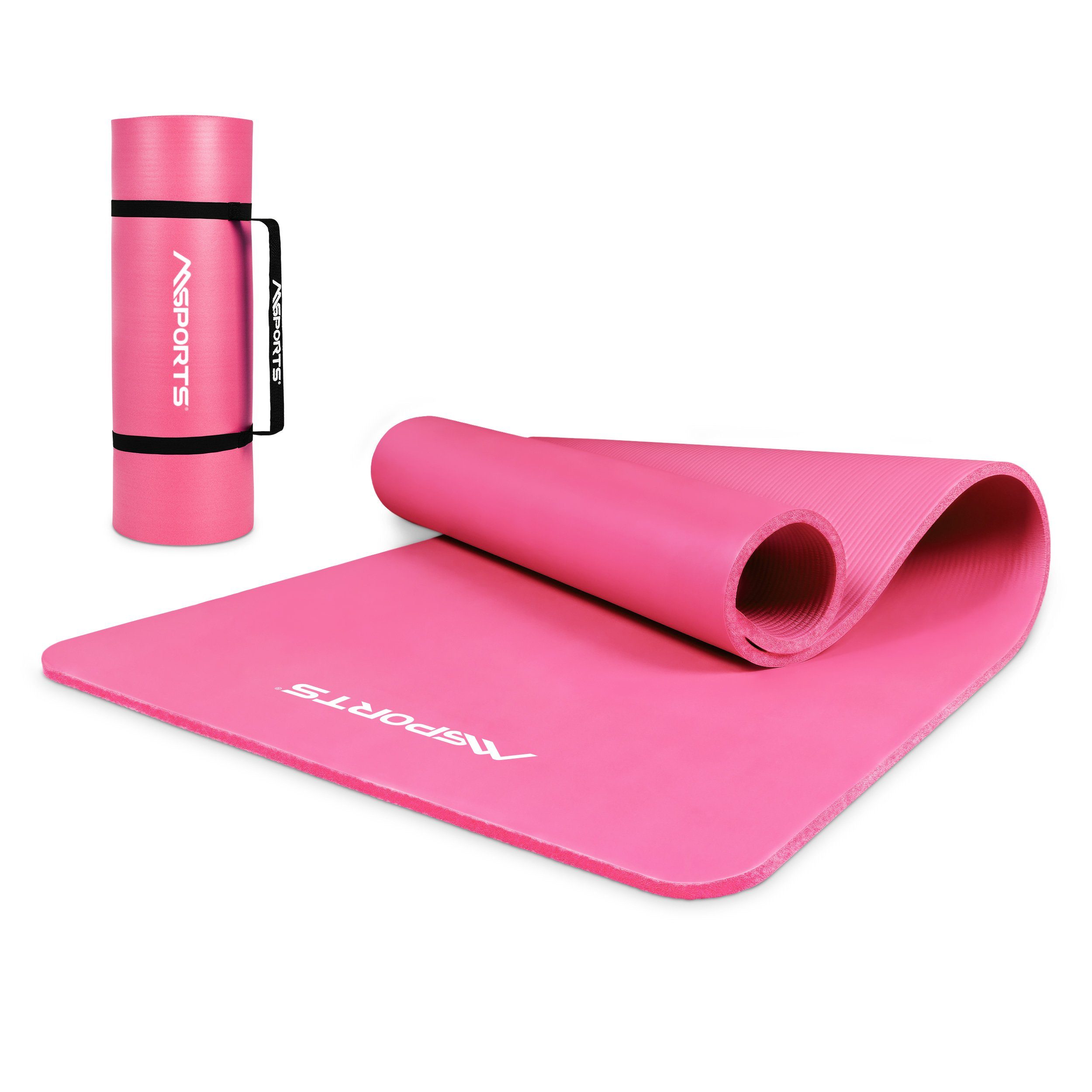 Gymnastikmatte Fitnessmatte Studio inkl. Übungsposter und Tragegurte