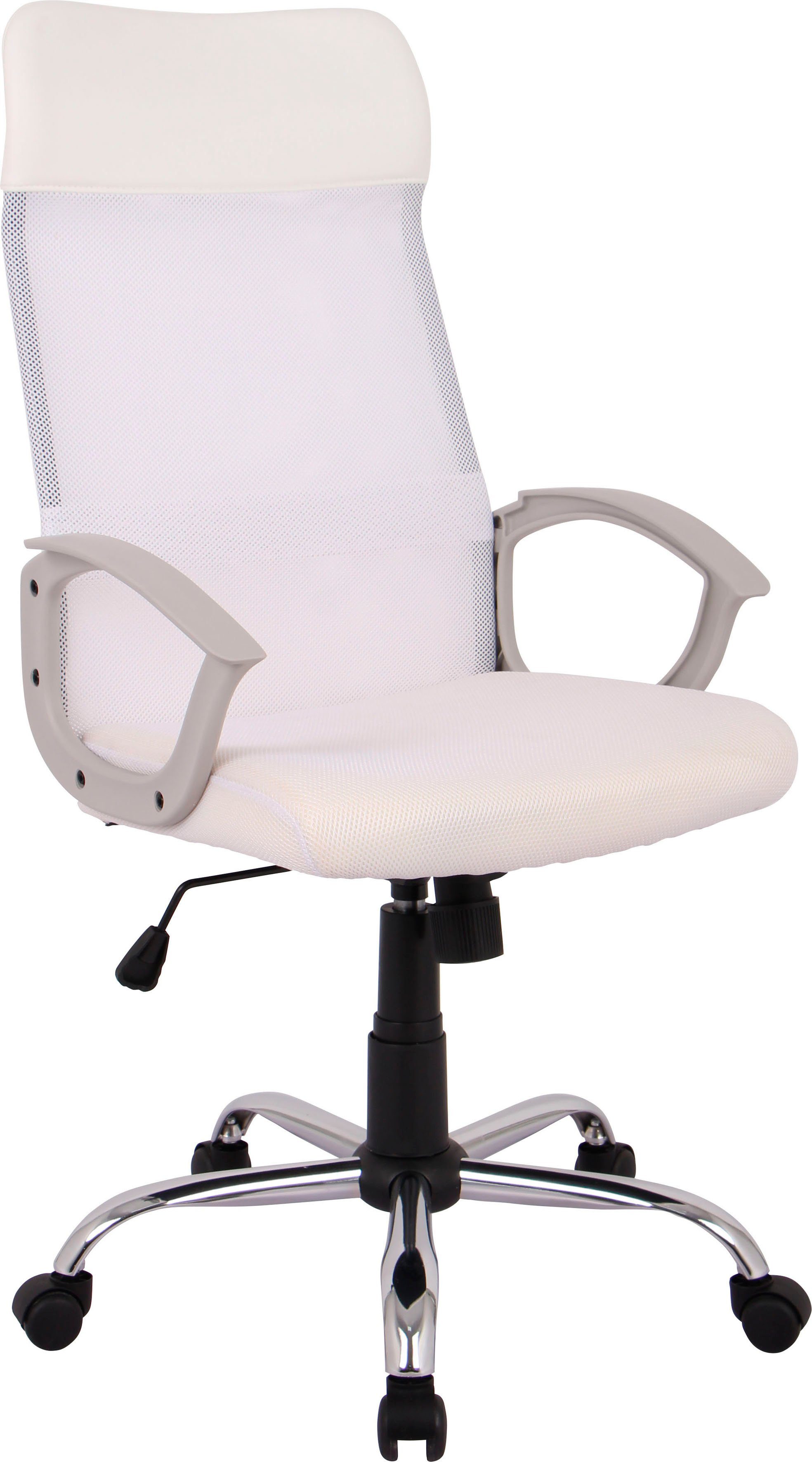 INOSIGN Bürostuhl Kirsten, Schreibtischstuhl, Unser Tipp, mit atmungsaktiven Stoff im Rücken, in drei Farben weiß | weiß