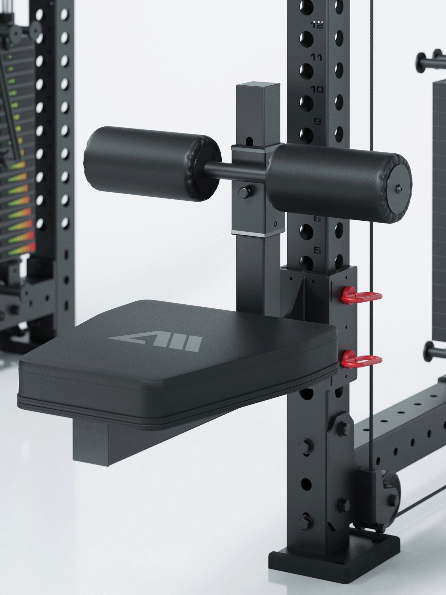 Power Rack R8 Latzug-Sitz mit Knieblocker, Upgrade vom Kabelzug