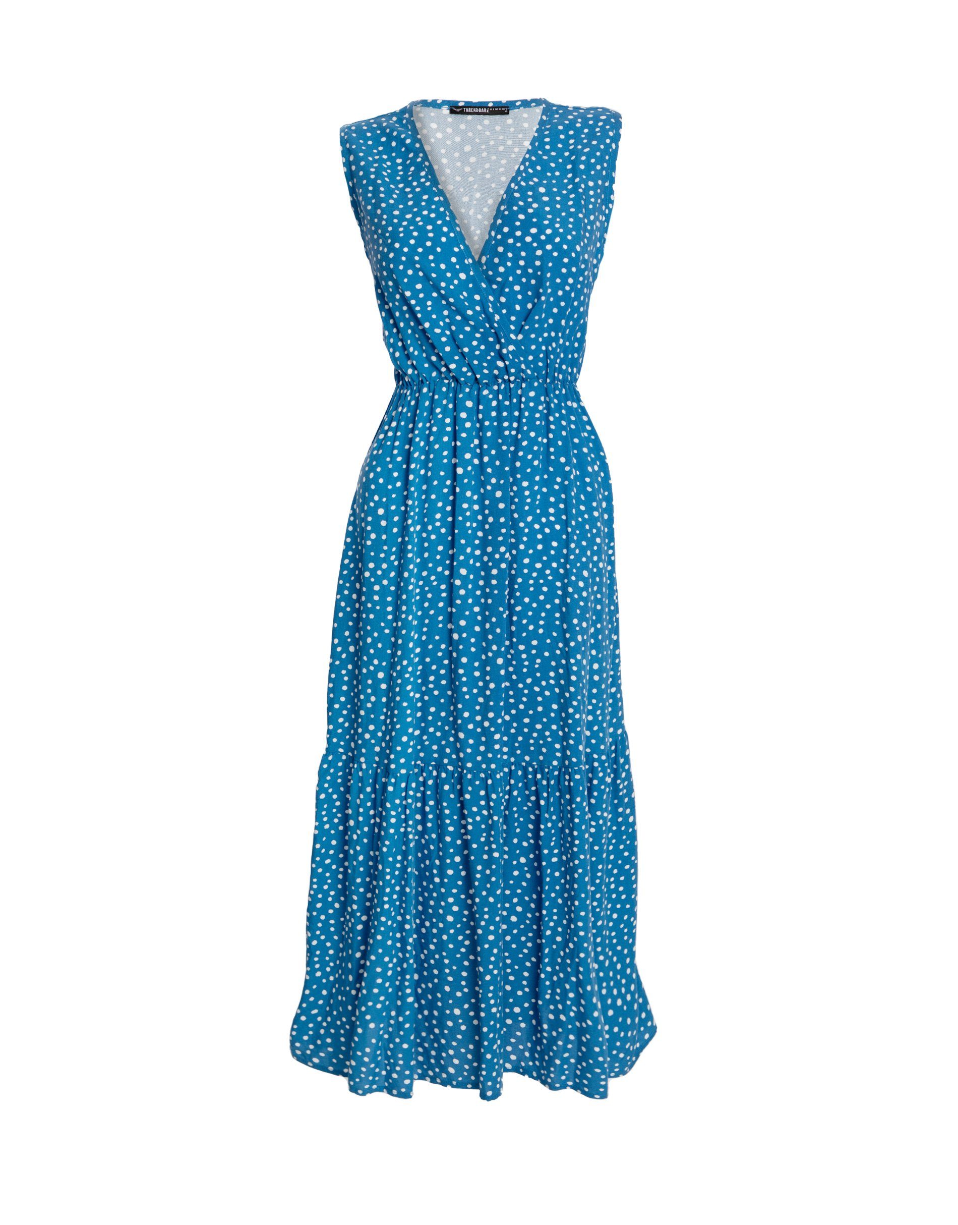 - THB Midi Thunder Dress Threadbare Blue Sommerkleid blau
