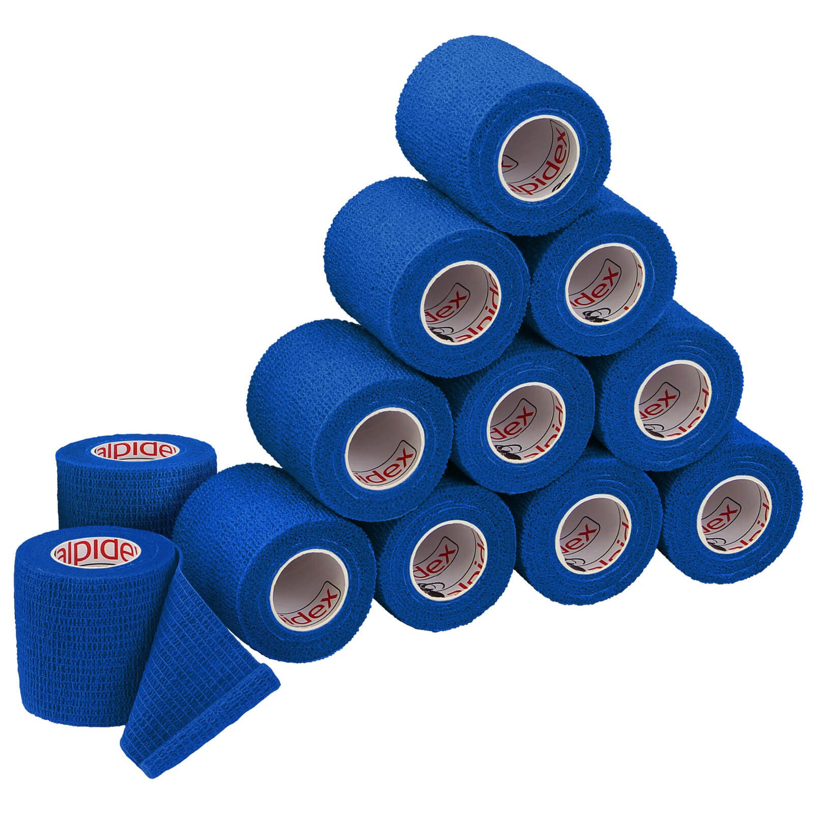 ALPIDEX Bandage 12 Rollen Haftbandage 5 cm x 4.5 m selbstklebender Verband
