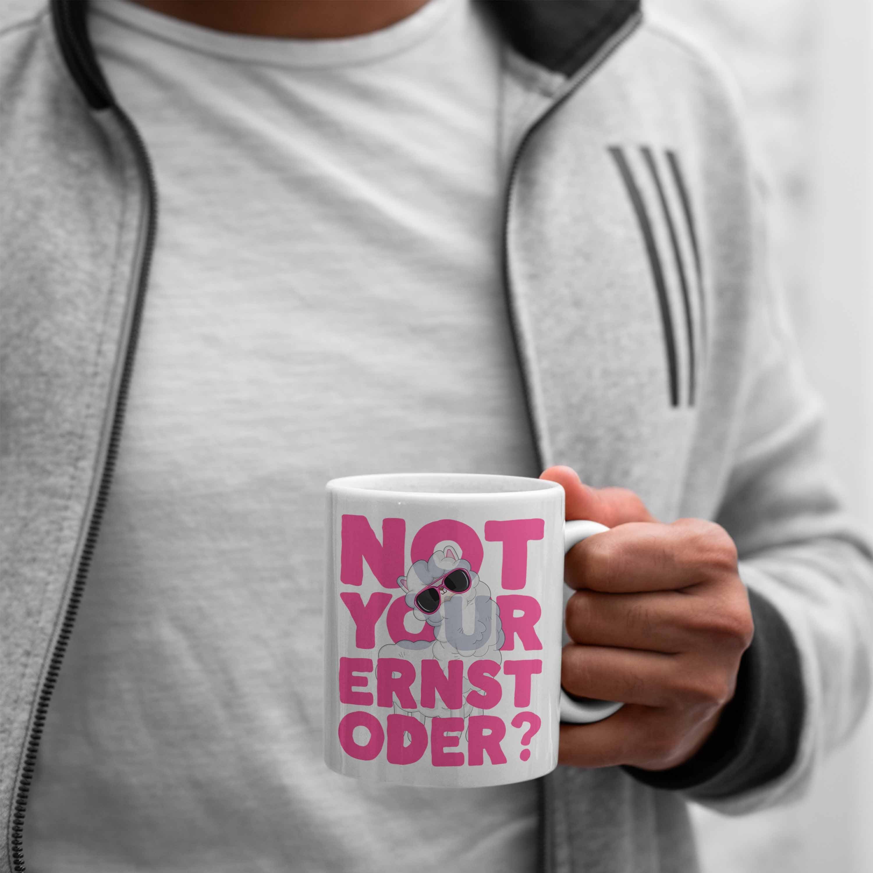 Trendation mit Weiss Tasse Ernst für Llama Oder Frauen Not Kaffeetasse Spruch Pink Your Tasse