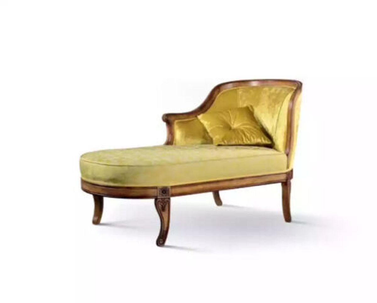 JVmoebel Chaiselongue Gelb Chaiselongue Sofa Liege Chaise Klassischer Couch Textil Neu, 1 Teile, Made in Italy