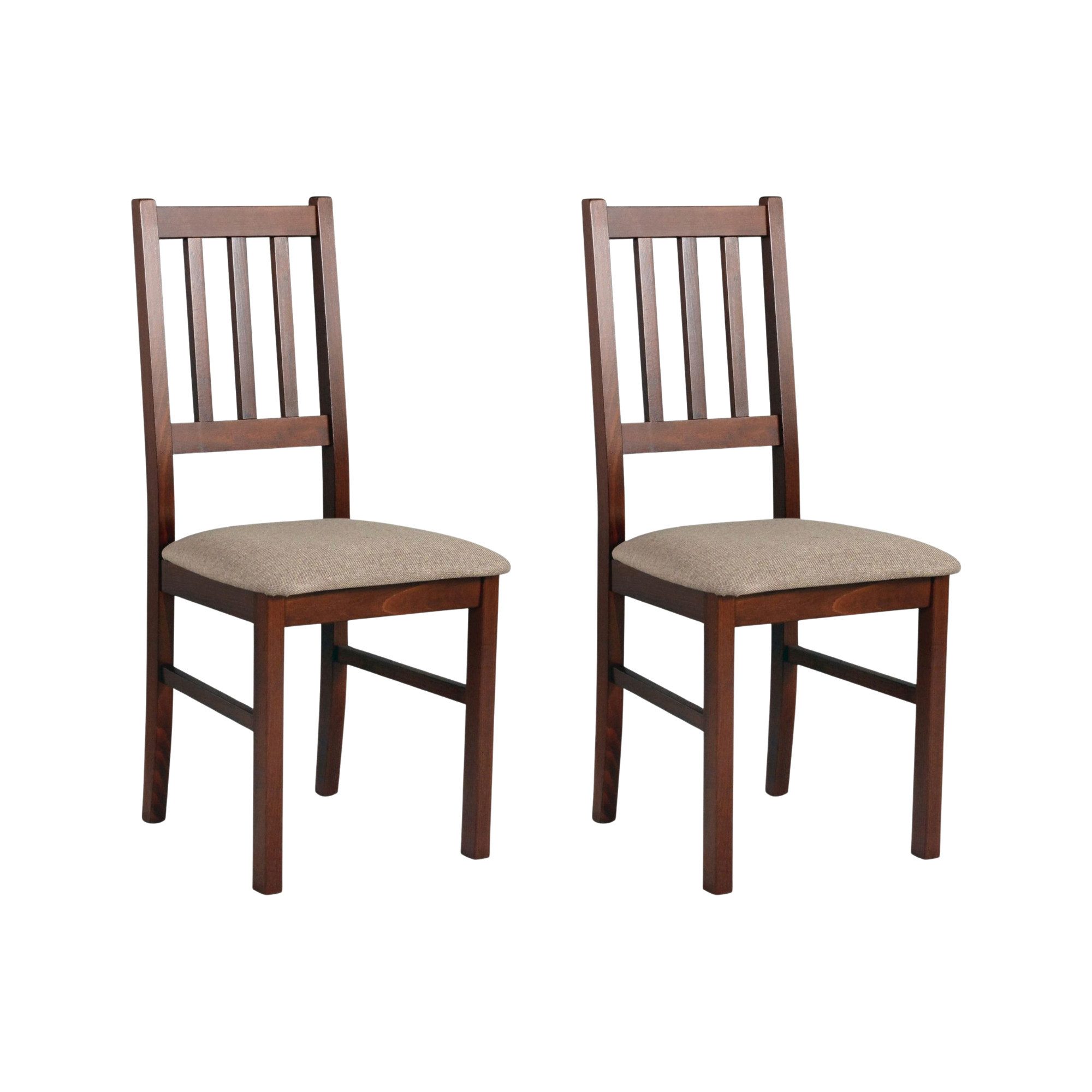 MOEBLO Stuhl BESO 04 (Polsterstühle, Holzstühle, Esszimmerstühle, Polsterstuhl aus Buchenholz für Esszimmer, Holzstuhl mit gepolstertem Sitz, 2 St), (BxHxT): 43x90x40cm