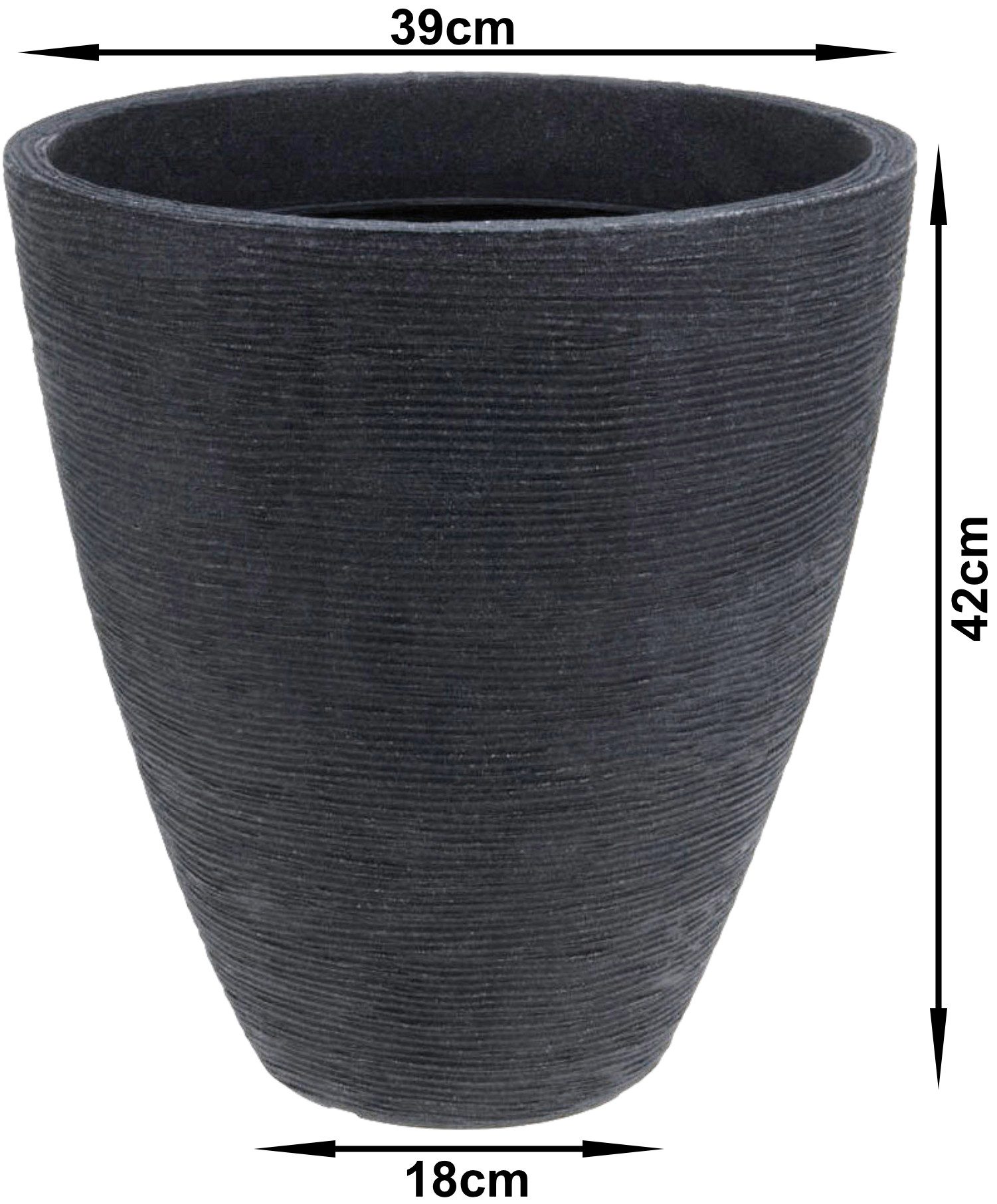 Koopman Blumentopf Anthrazit (2 St), 2er günstig online kaufen