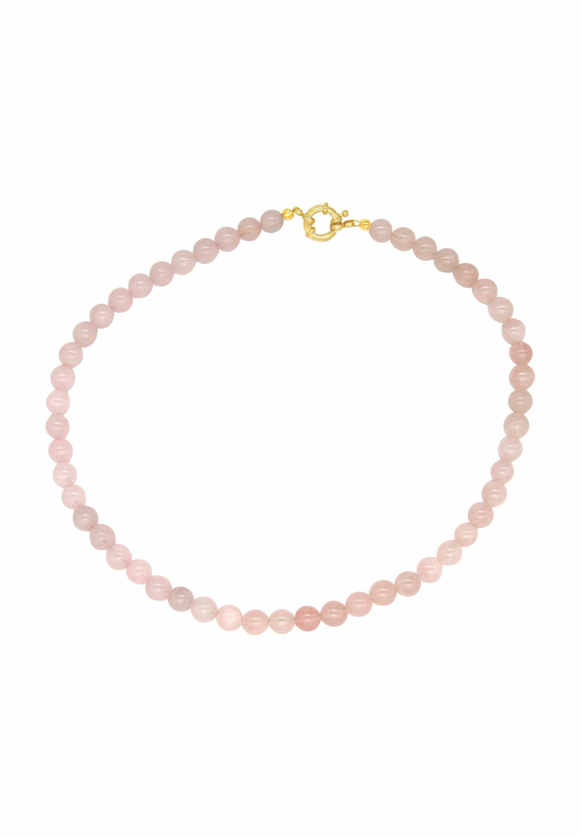 Gemshine Kette ohne Anhänger ROSENQUARZ, Europäischer Schmuck: Qualität lie günstig online kaufen