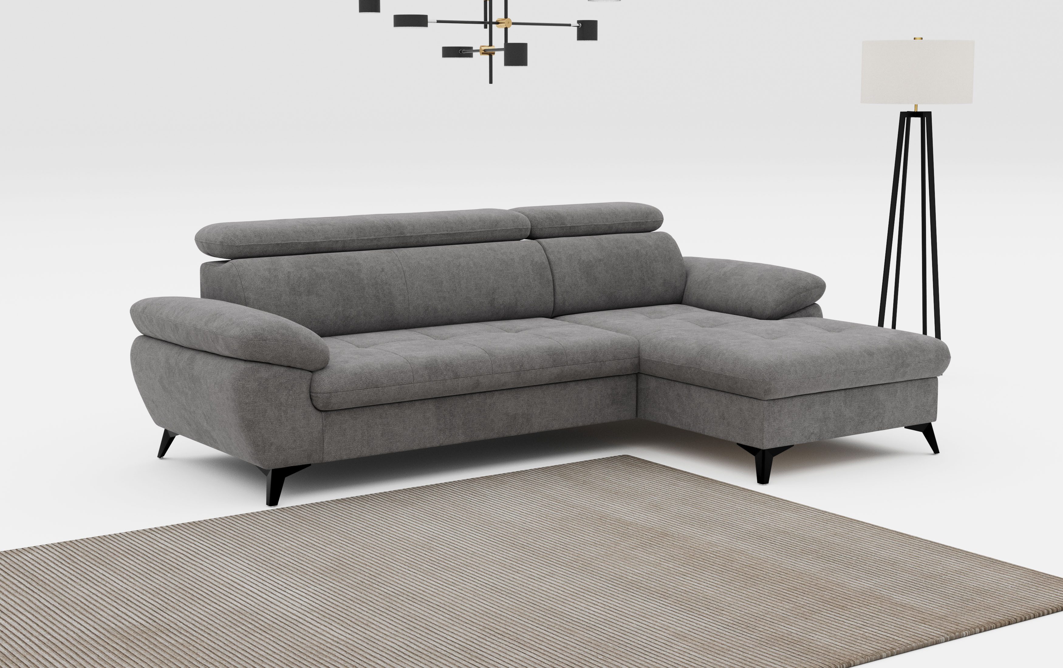 COTTA Ecksofa Hudson L-Form, mit Kopfteilverstellung, wahlweise mit Bettfun günstig online kaufen