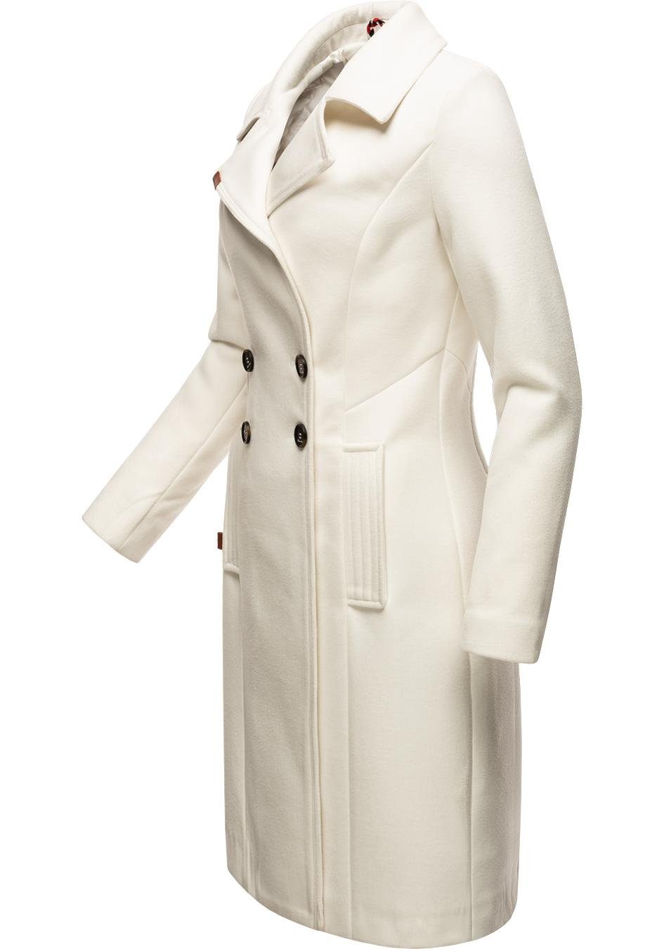 Navahoo Wintermantel Wooly edler Damen Trenchcoat günstig online kaufen