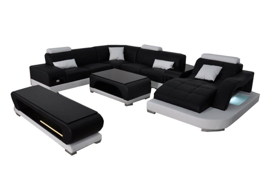 Couchen Couch U Wohnlandschaft Ecke Sitz Moderne Polster Sofa JVmoebel Form Ecksofa,