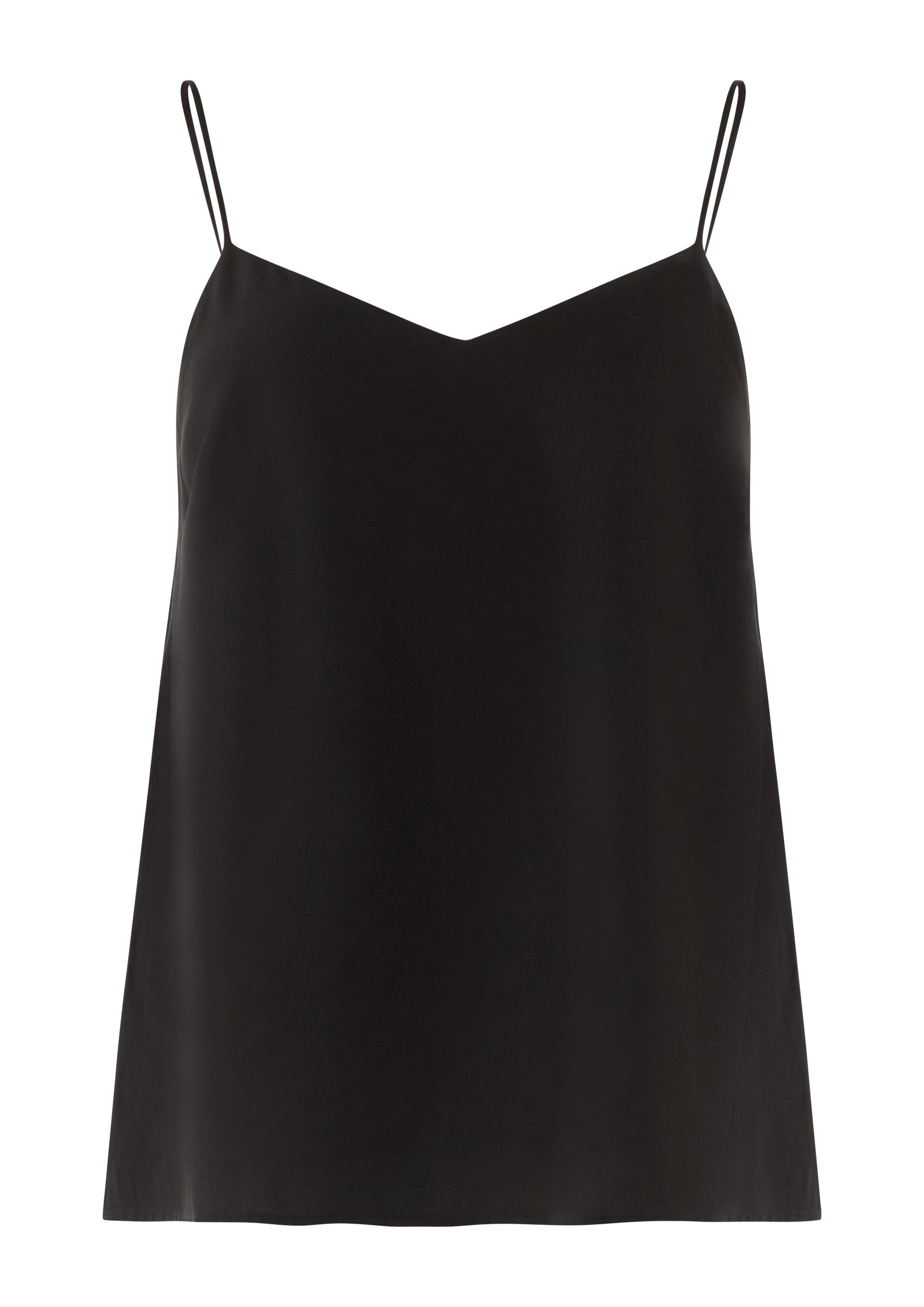 QS Muskelshirt Bluse Bluse aus Satin mit V-Neck günstig online kaufen