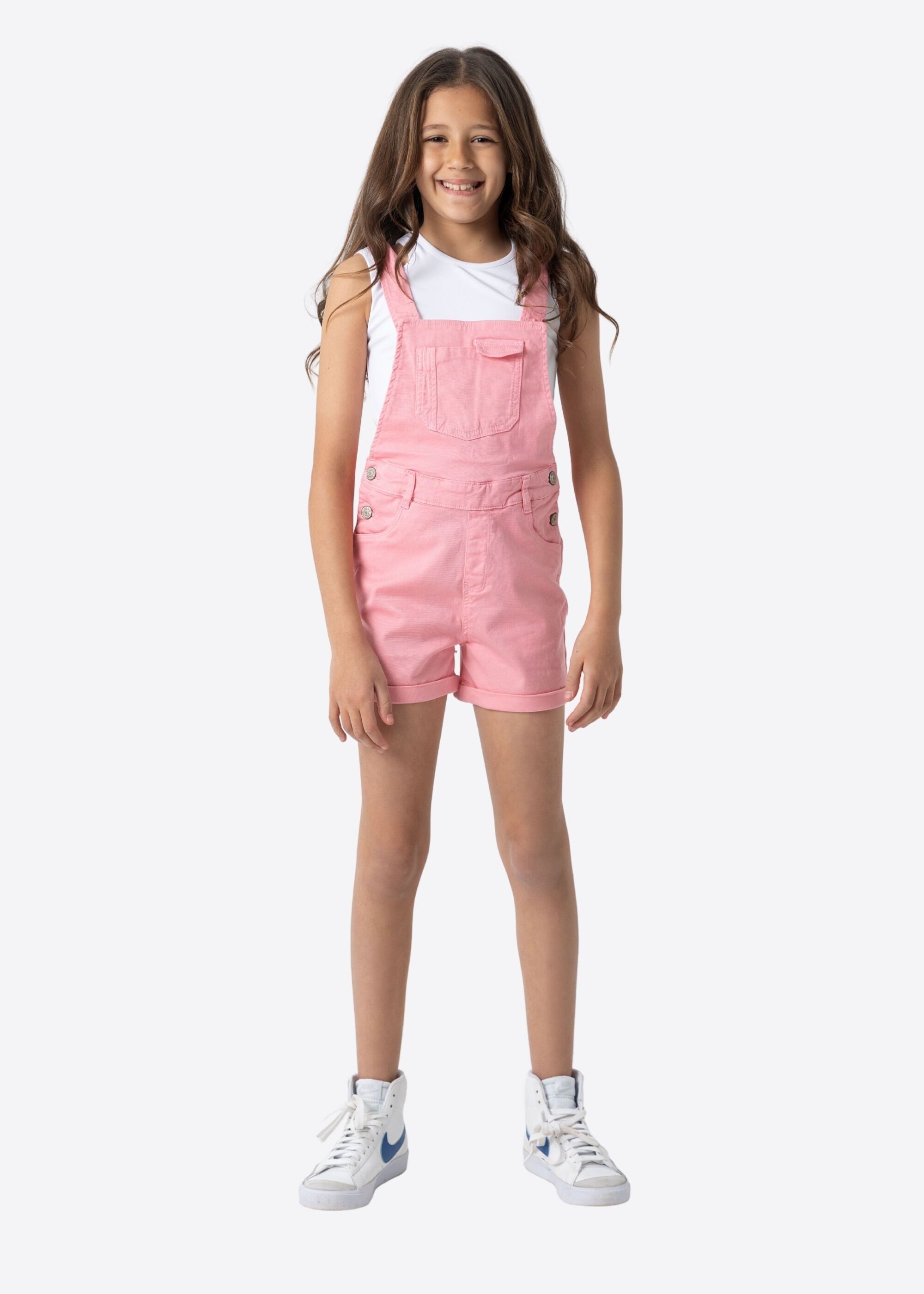 Solang Jumpsuit (1-tlg) mit Trägern, Brusttasche und seitlichen Knopfdetails