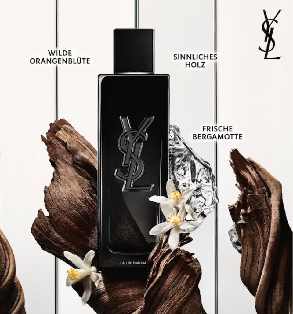 YVES SAINT LAURENT Eau de Parfum MYSELF Herrenduft 100ml, Schwarzer Flakon, frische Klarheit, moderne maskuline Signatur