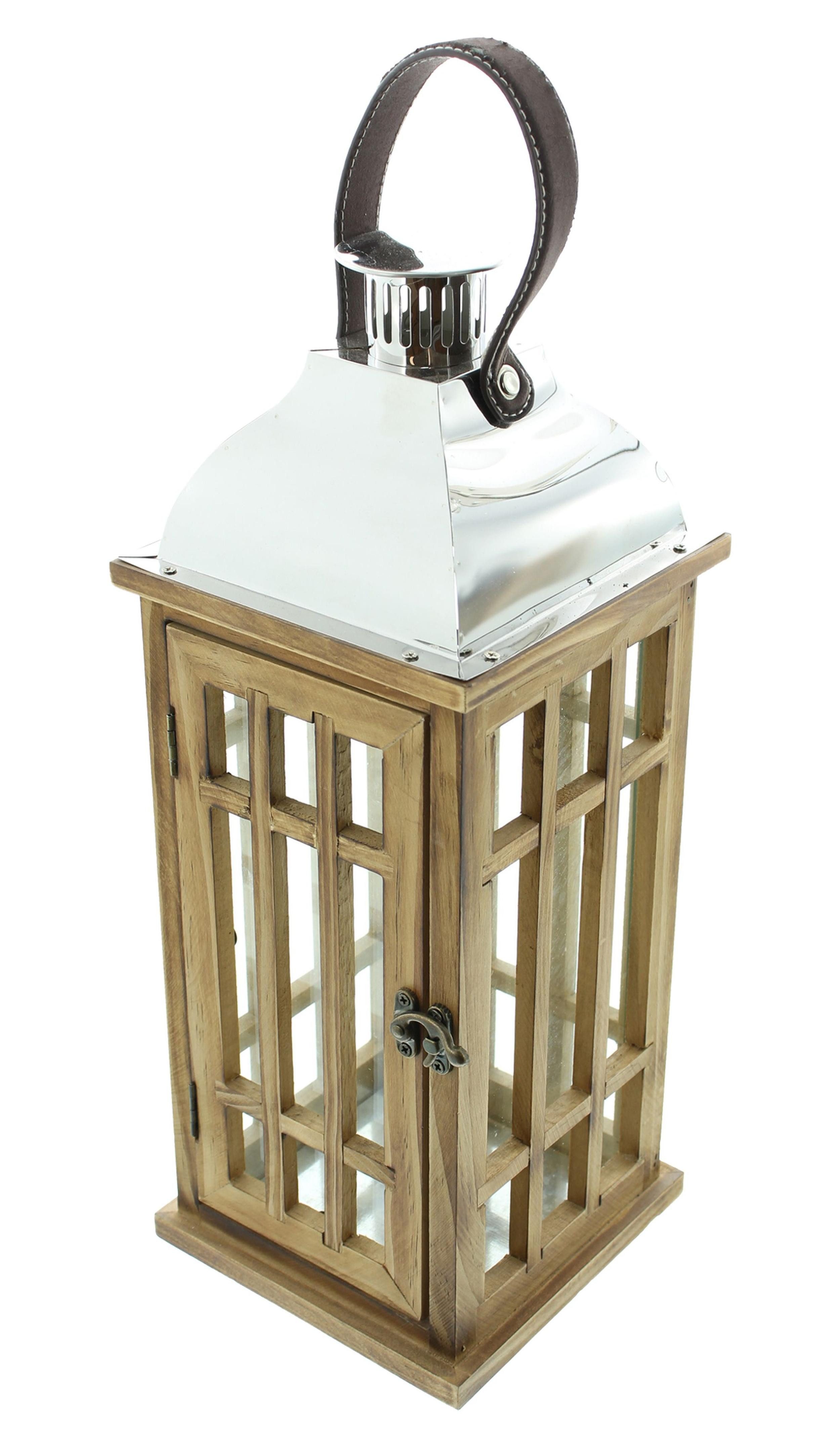 Kerzenlaterne Laterne Wood Holz & Glas 40cm – Holzlaterne