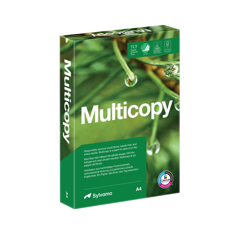 MULTICOPY Druckerpapier MultiCopy, Format DIN A4, 90 g/m², 168 CIE, 500 Blatt