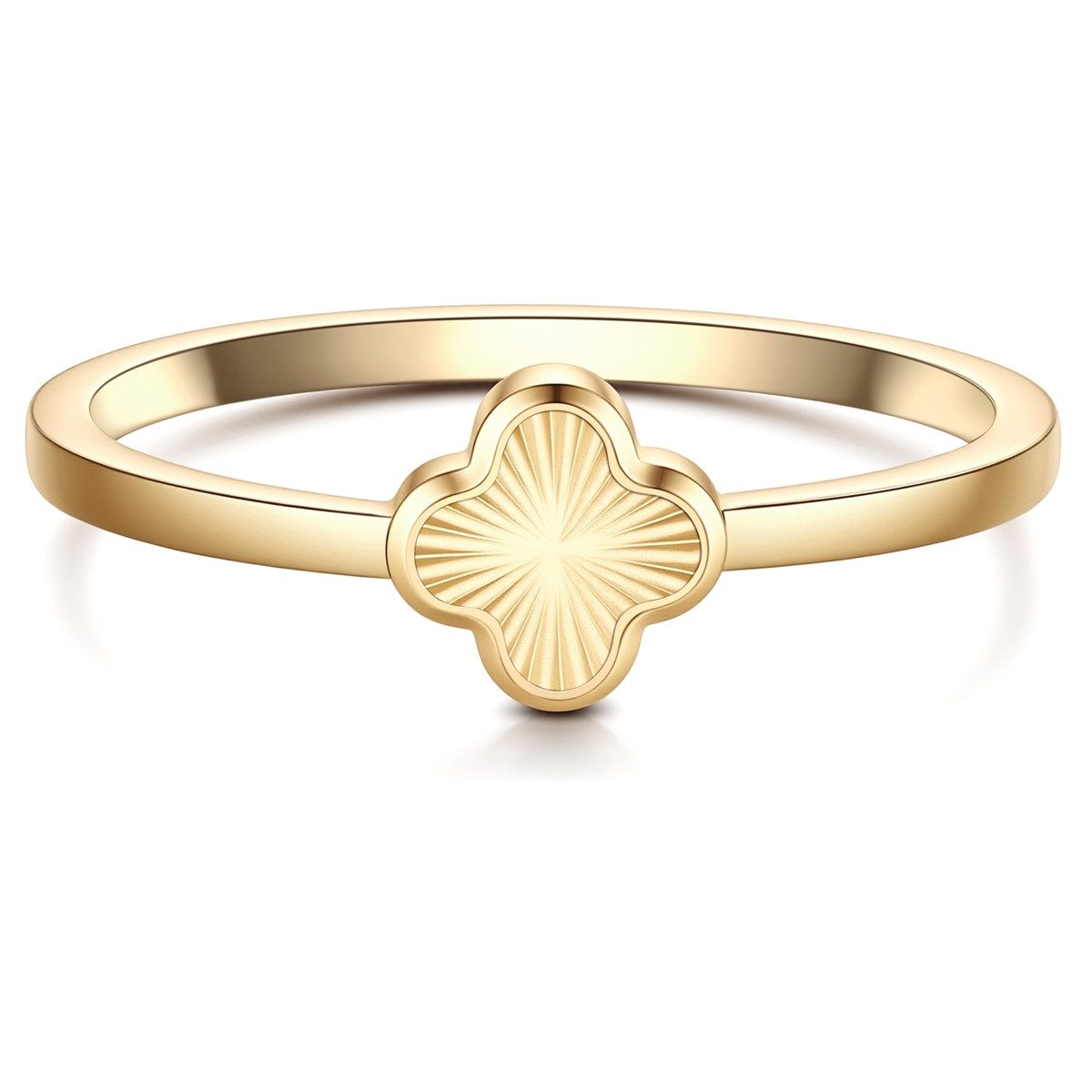 Glanzstücke München Fingerring Kleeblatt gelbgold