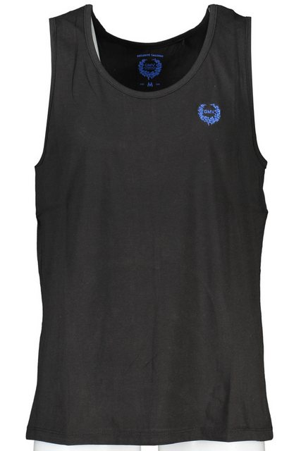 GIAN MARCO VENTURI T-Shirt Elegantes Herren Tanktop Schwarz mit Stickerei u günstig online kaufen