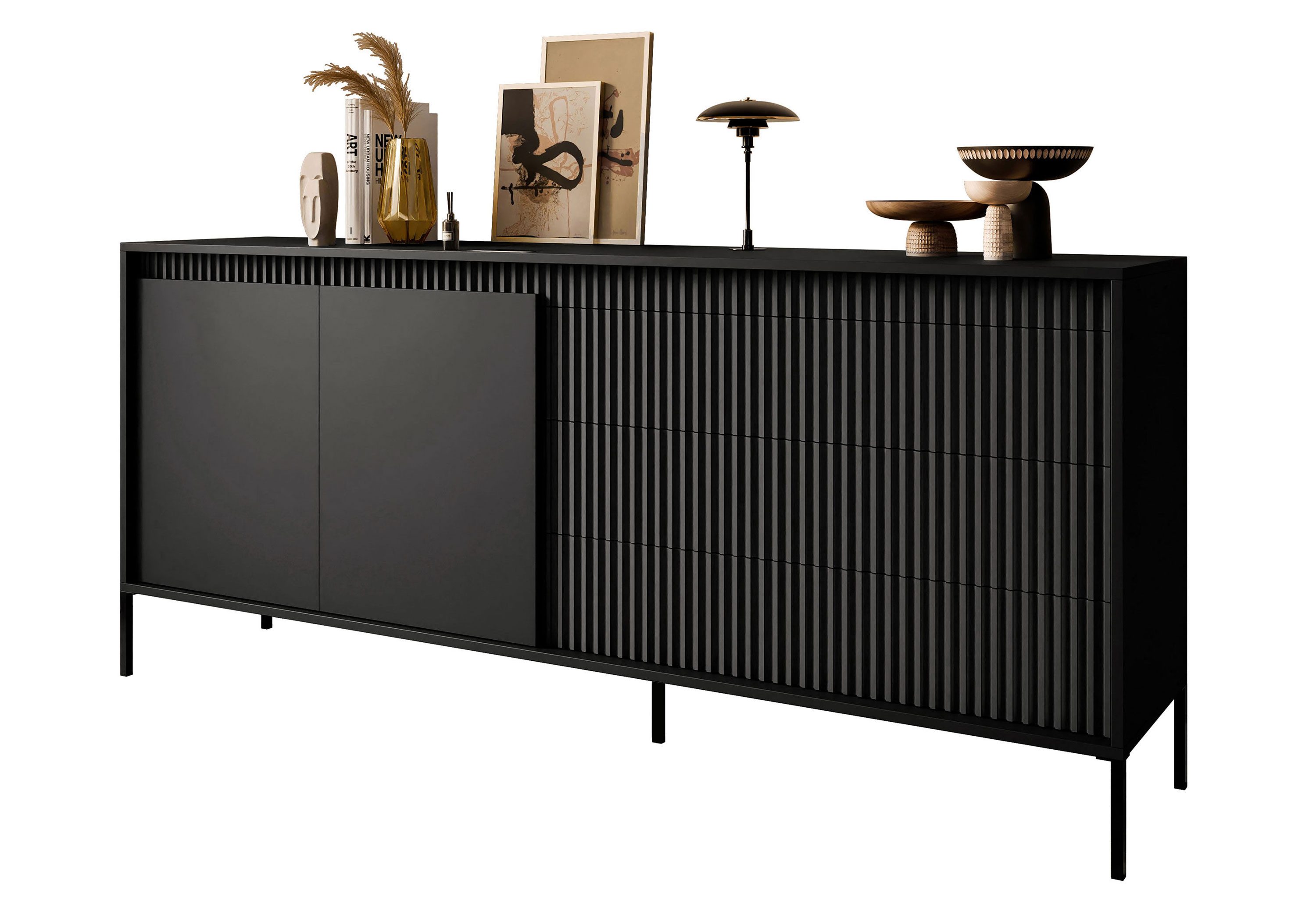 Lookway Kommode YASUMI 2D3S Sideboard mit 2 Türen und 3 Schubladen, Breite: 187,1