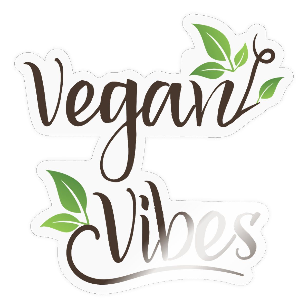 Spreadshirt Aufkleber Vegan Vibes Vegetarier Veganer Pflanzen Ernährung Sticker Aufkleber