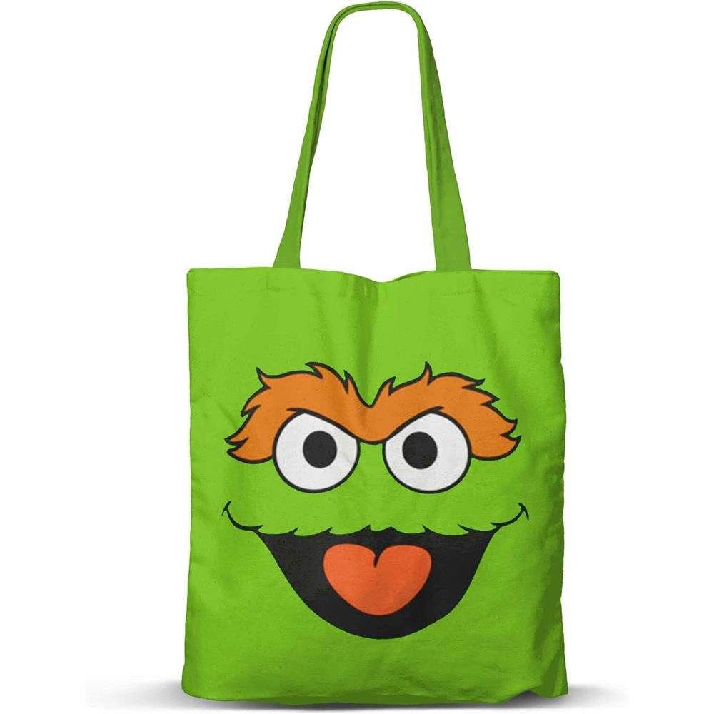 Karactermania Shopper Oskar der Griesgram Einkaufstasche im Face Design, FAN Shopping Einkaufstasche