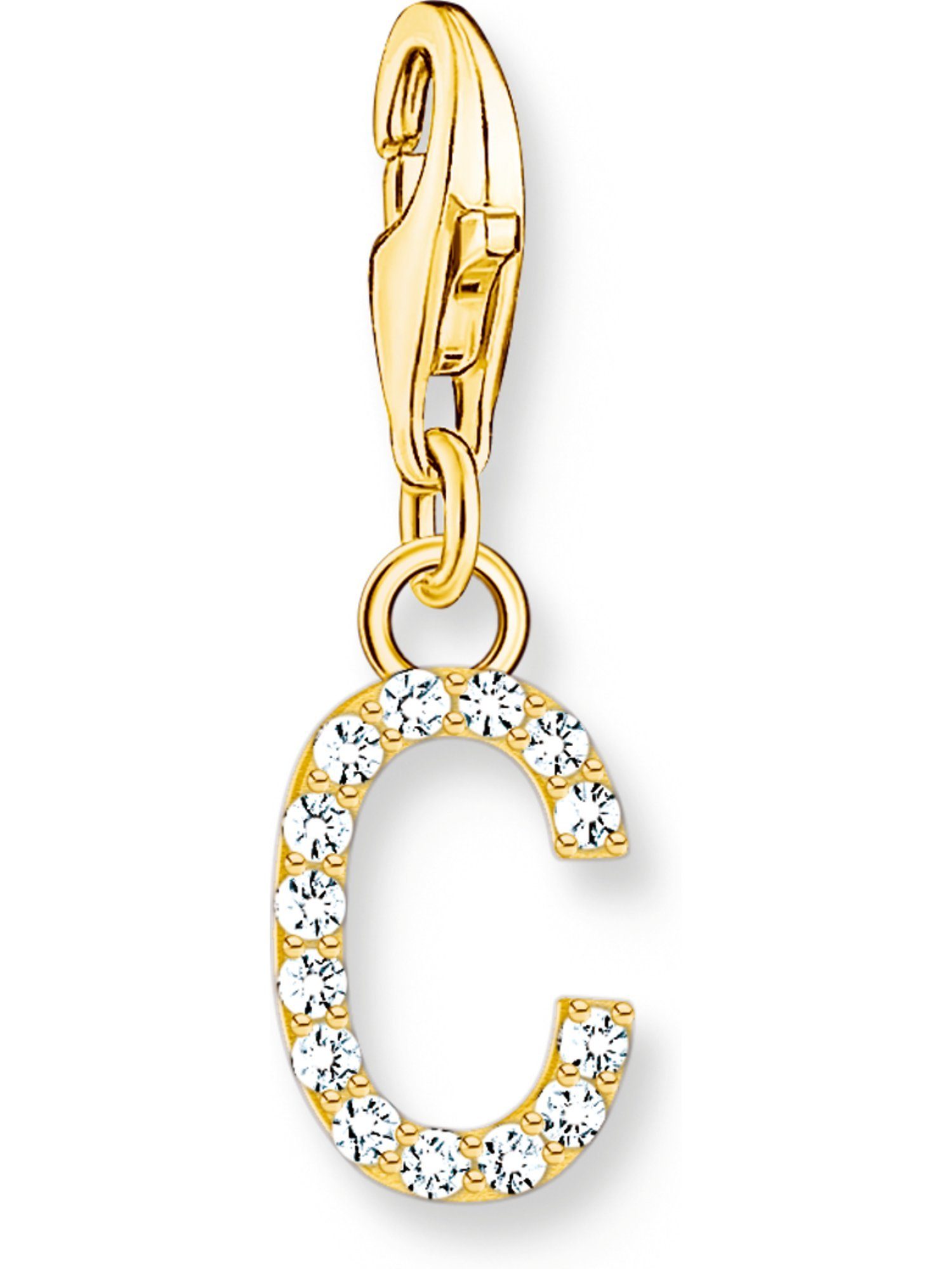 Kettenanhänger Thomas Sabo Damen-Charm 925er Silber Zirkonia