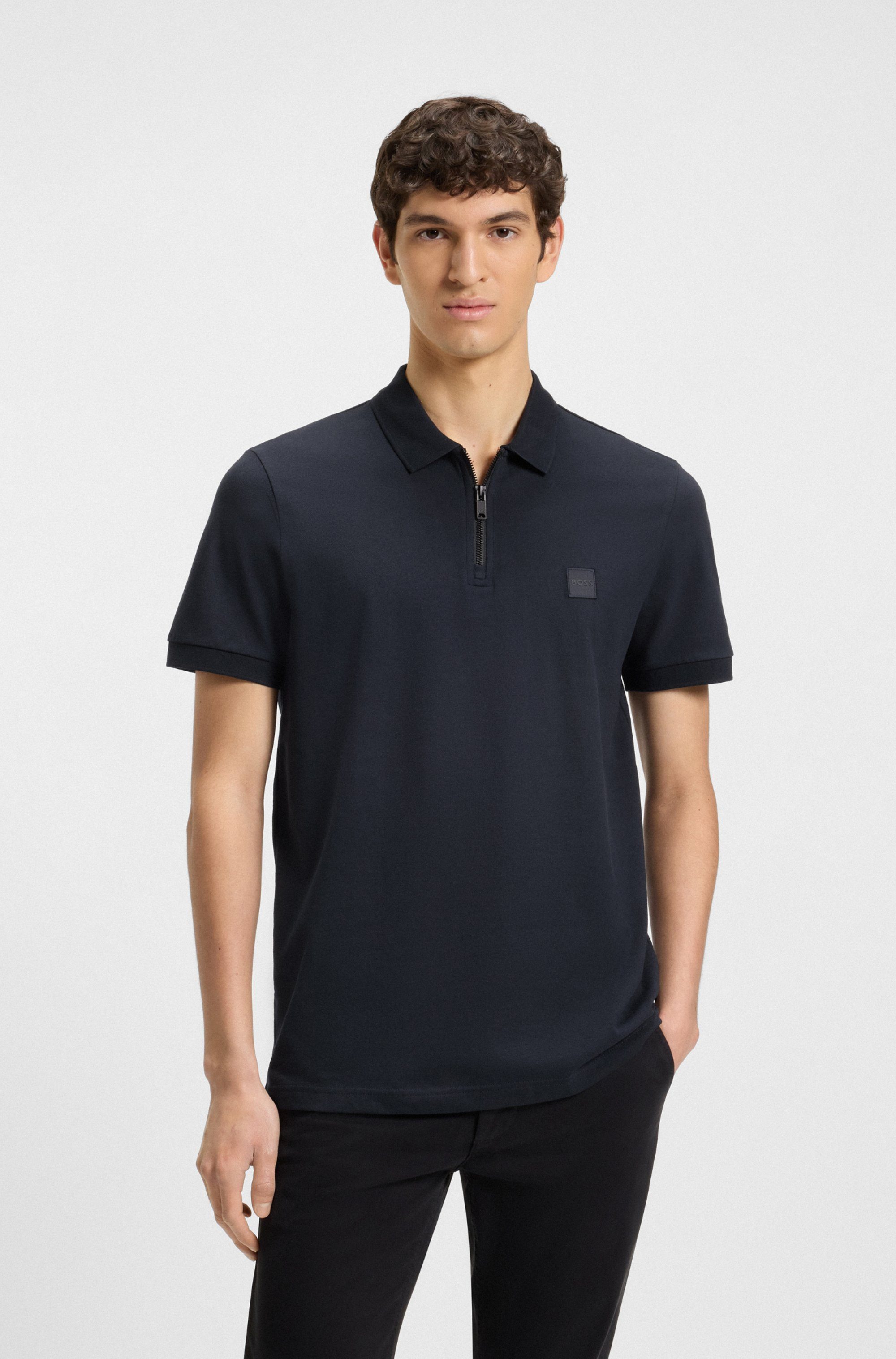 BOSS ORANGE Poloshirt Passerzip mit Polokragen günstig online kaufen
