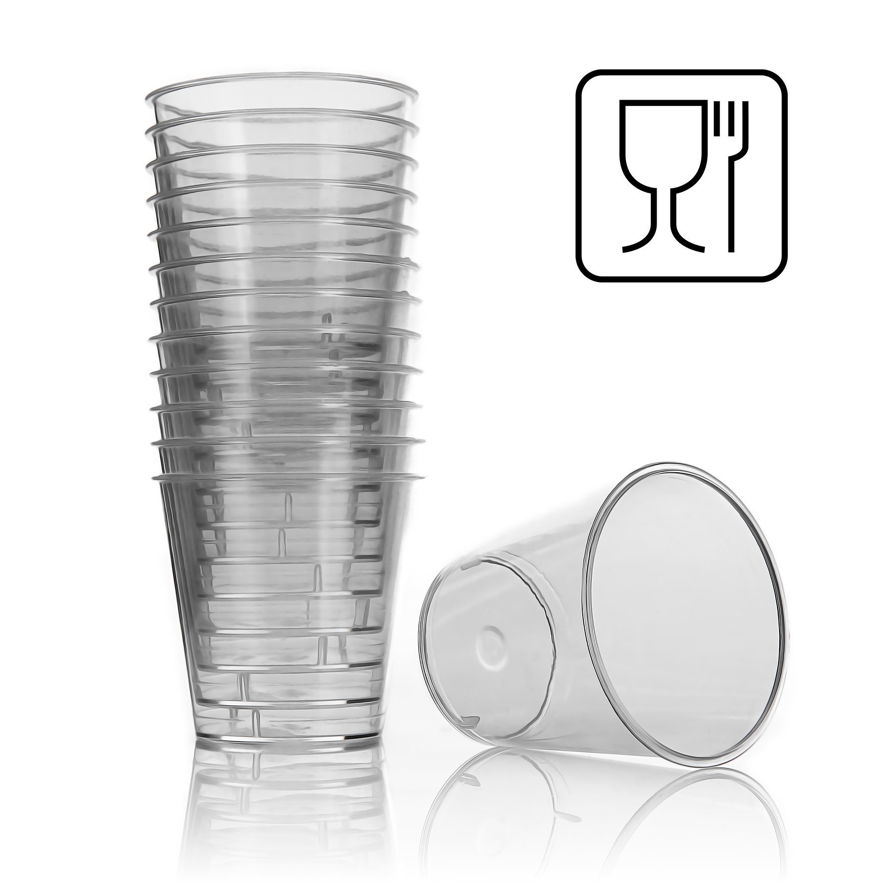 BigDean Schnapsglas 200 Stück Shotgläser Plastik 3cl, 200-tlg., Kunststoff, Party Shotglas, Plastik, BPA-Frei, Bruchsicher, Wiederverwendbar – Bild 4 von 5