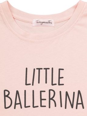 tanzmuster T-Shirt T-Shirt aus 100 % Baumwolle mit Little Ballerina Print Shirt mit Ballett Motiv für Mädchen