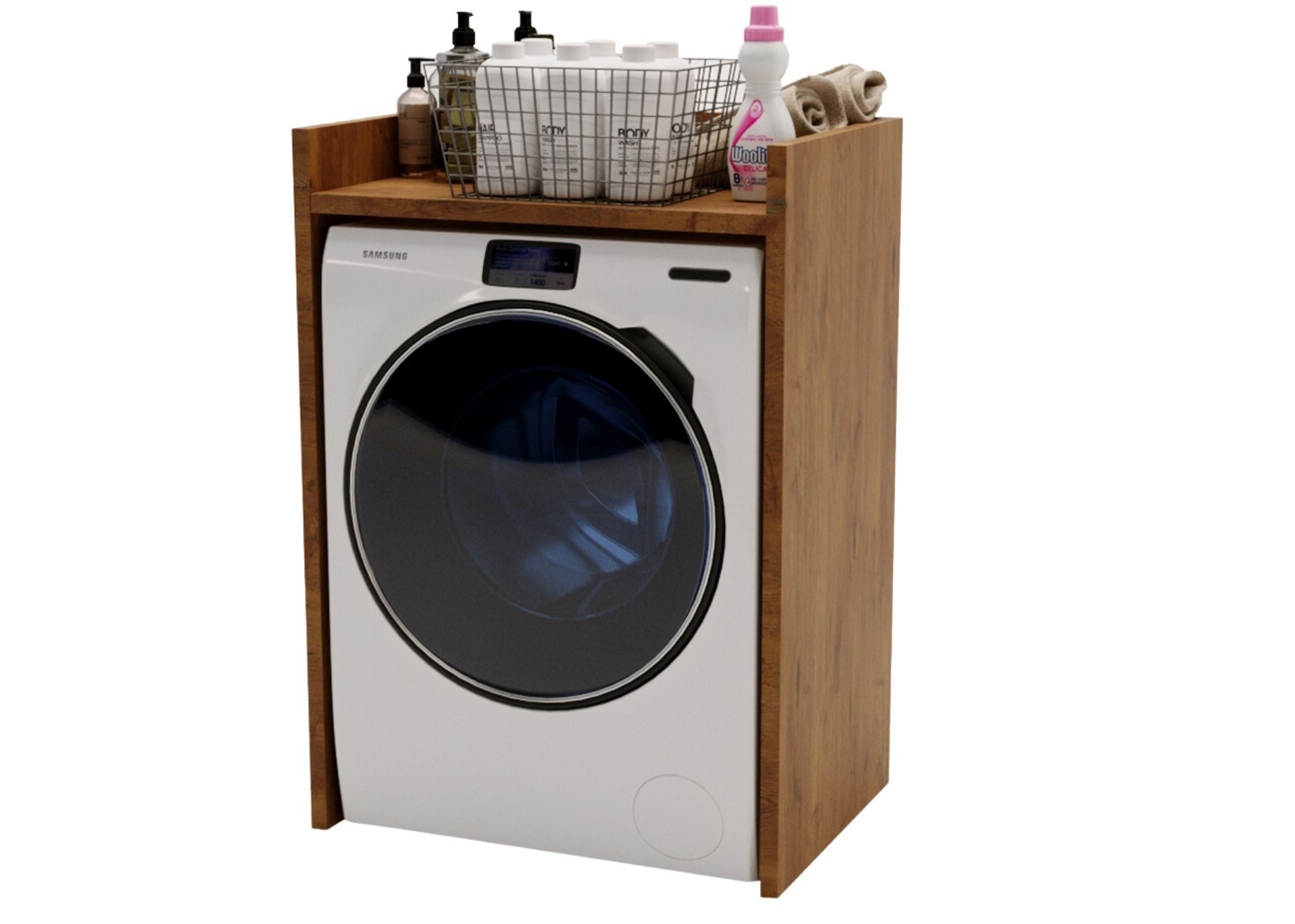 CraftPAK Waschmaschinenumbauschrank für Waschmaschine / Wäschetrockner - Überbauschrank