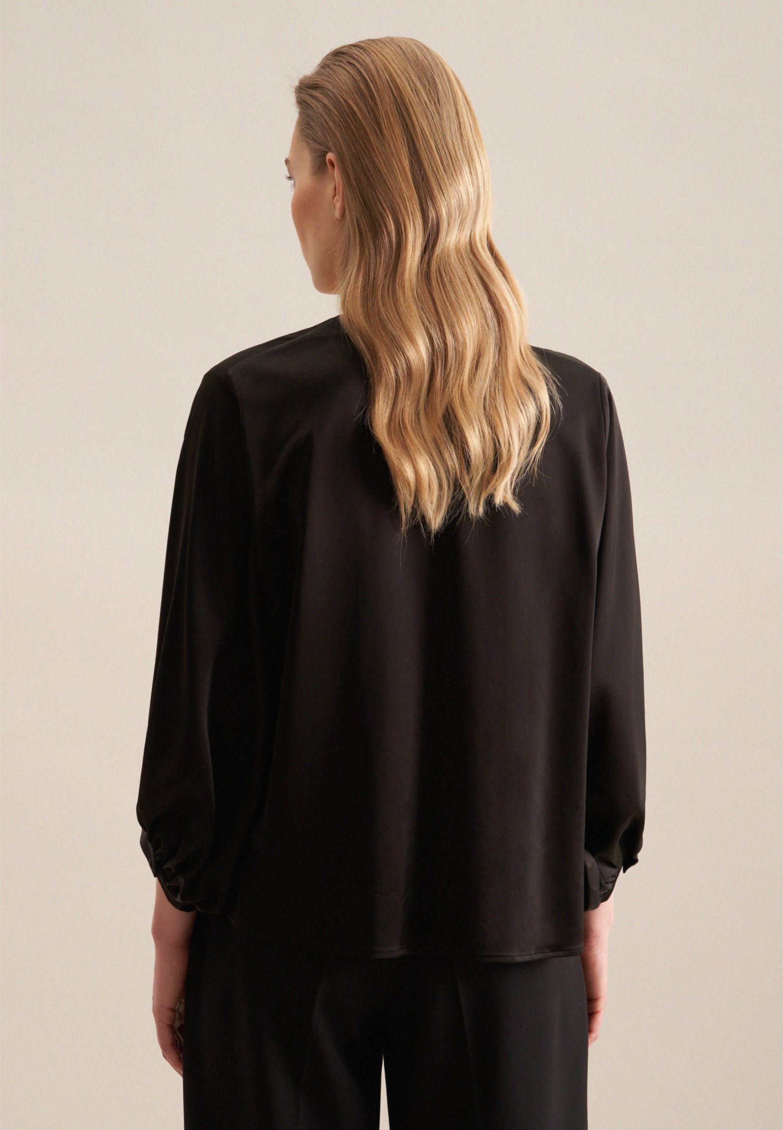 seidensticker Klassische Bluse Schwarze Rose Tunika Uni