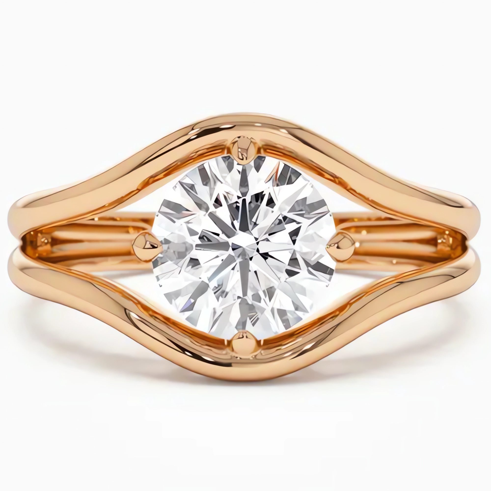 Jumpeak Diamantring 1.5 karat, Diamantring, Lab Grown Diamant Ring, Geschenk für Frau, IGI, Ring Damen, Ring WeiBgold Damen, Ring Rosegold, Gold Ring, E VS1 2EX